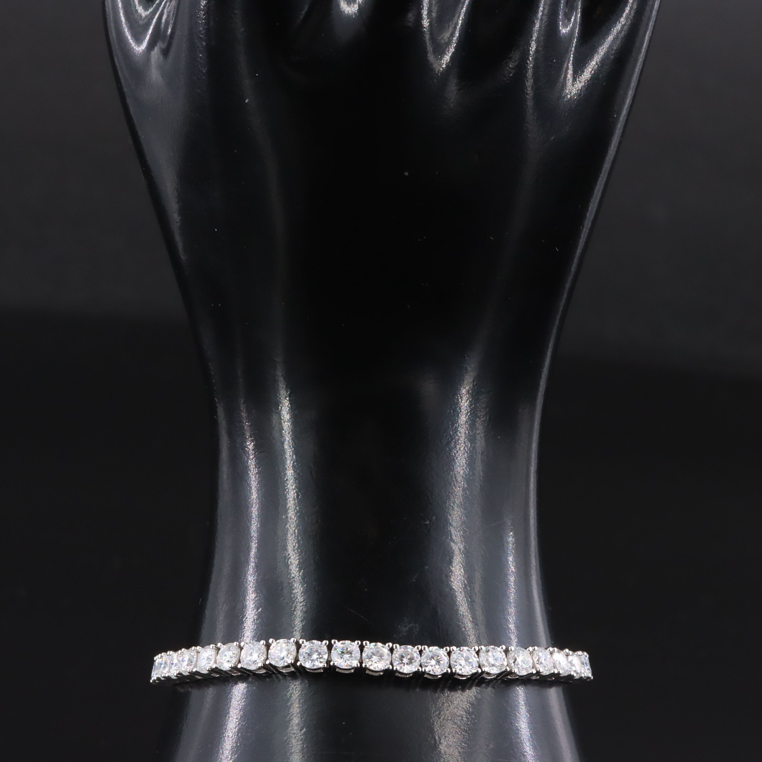 Sterling Moissanite Line Bracelet