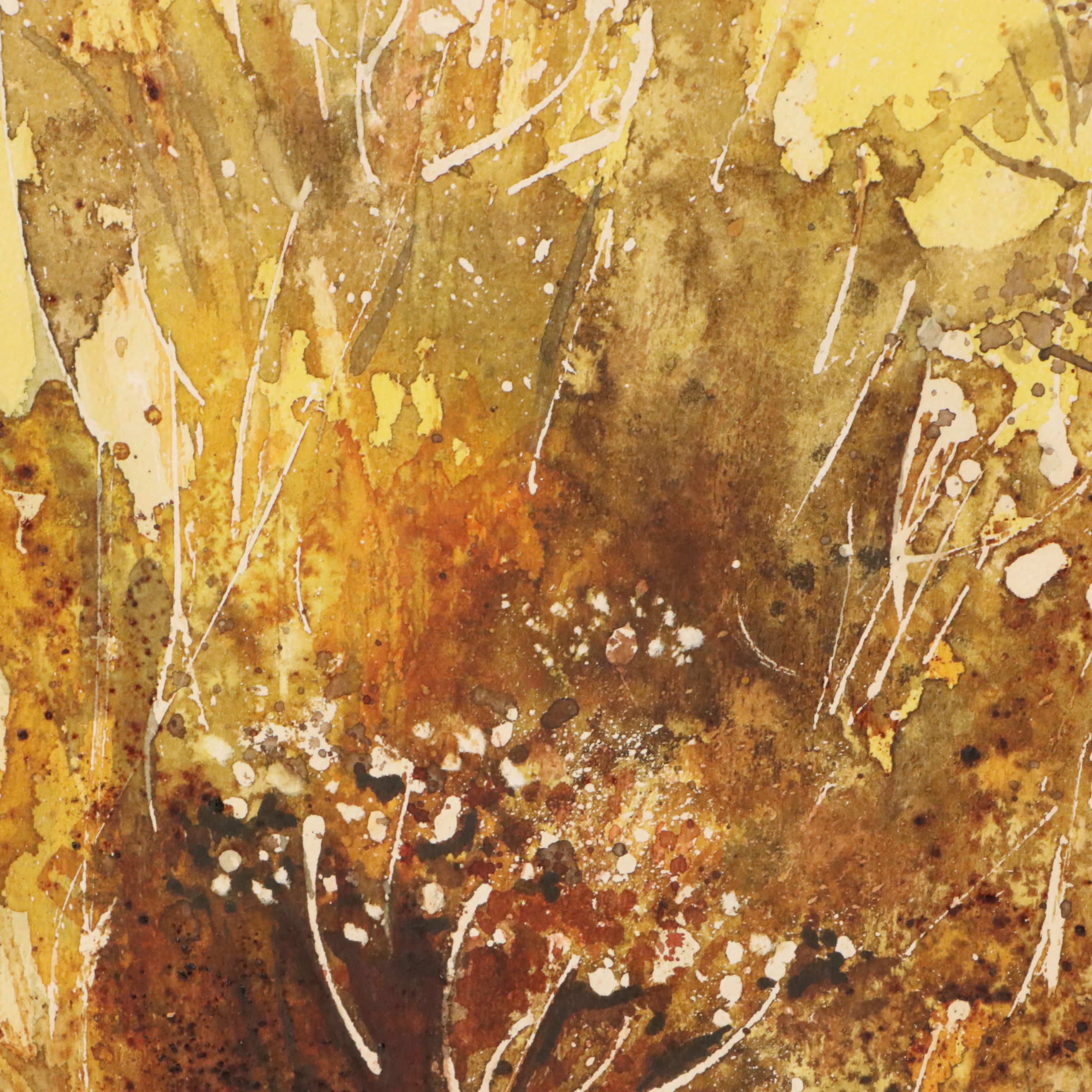 M. Palermo Abstract Watercolor Painting, Late 20th/21st Century