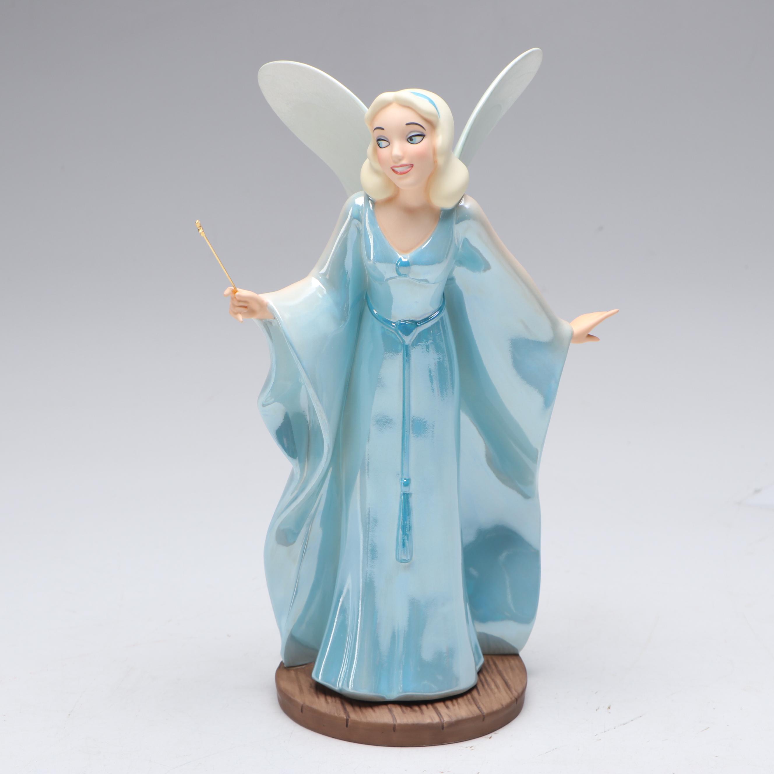 The Disney Collection Music Box with Jiminy Cricket and Blue Fairy Figures