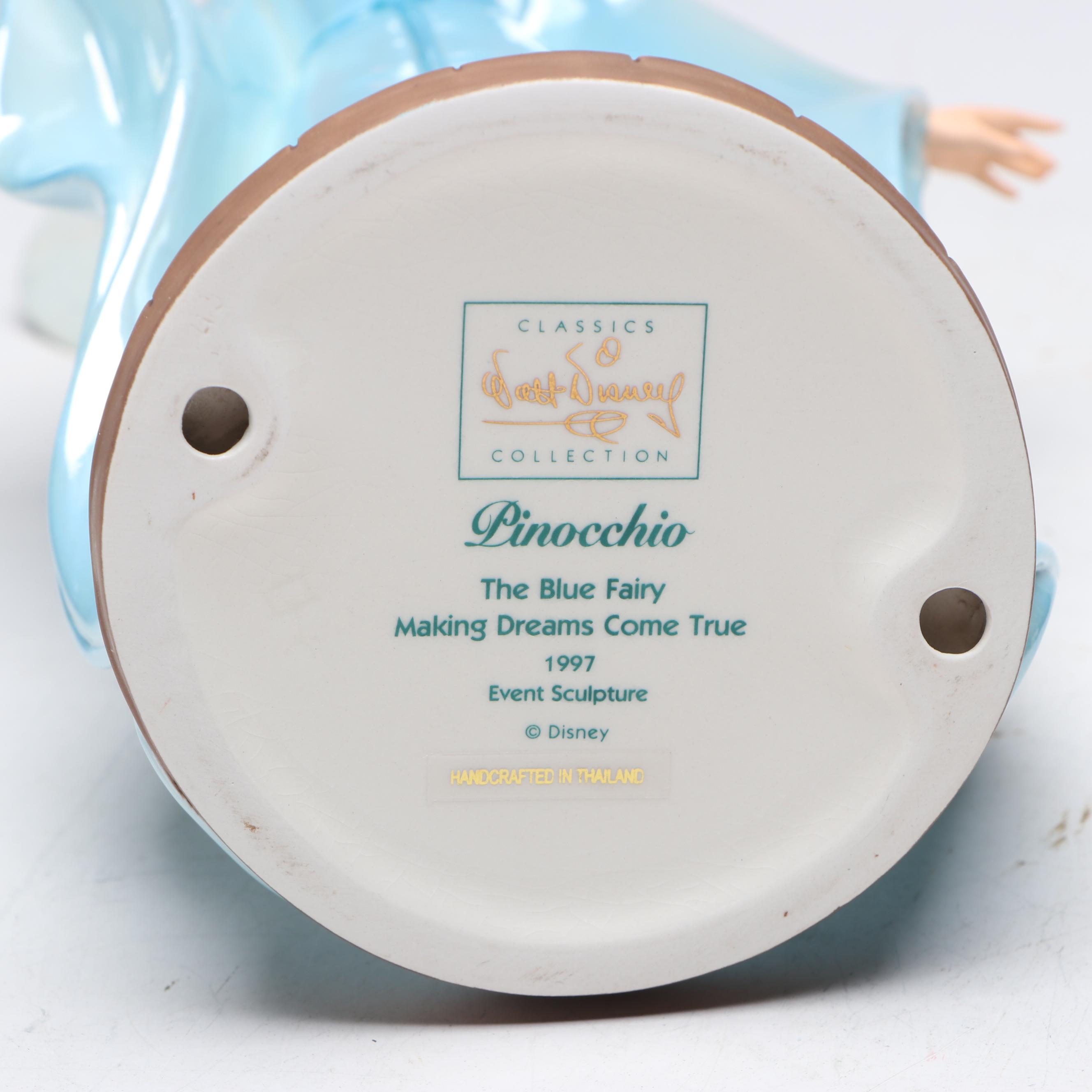 The Disney Collection Music Box with Jiminy Cricket and Blue Fairy Figures