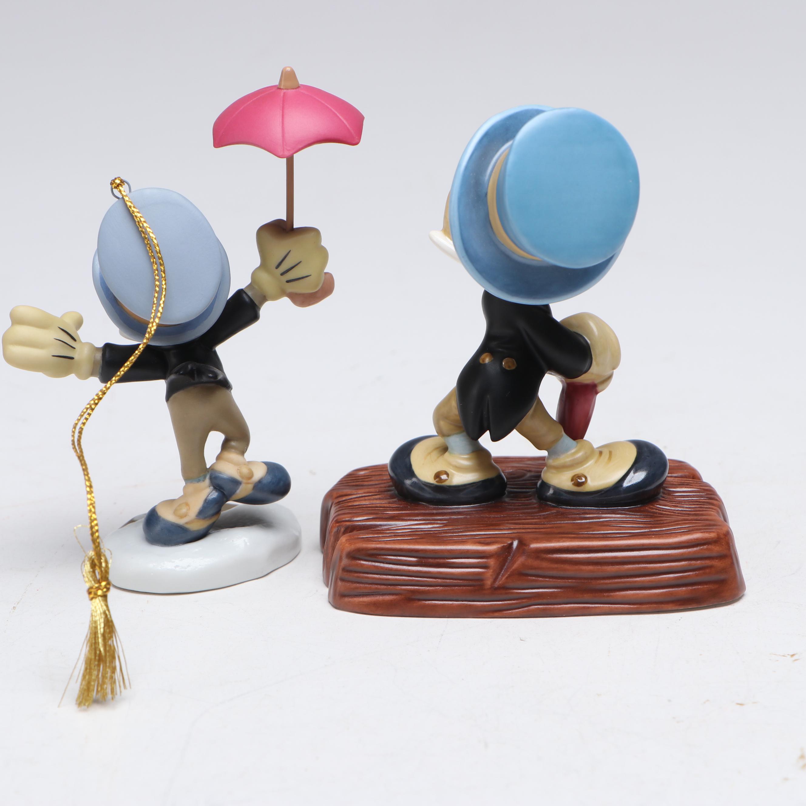 The Disney Collection Music Box with Jiminy Cricket and Blue Fairy Figures
