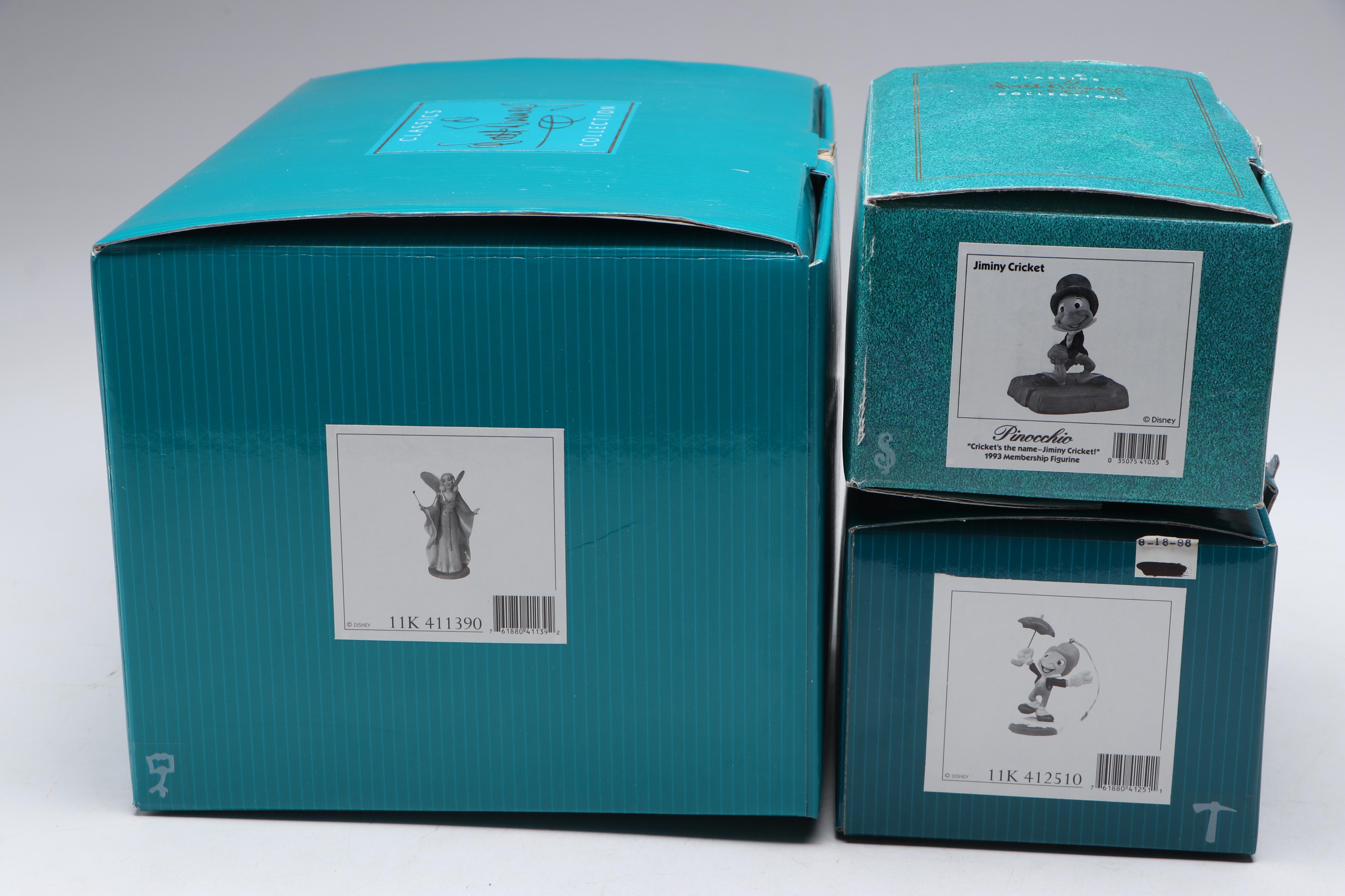 The Disney Collection Music Box with Jiminy Cricket and Blue Fairy Figures