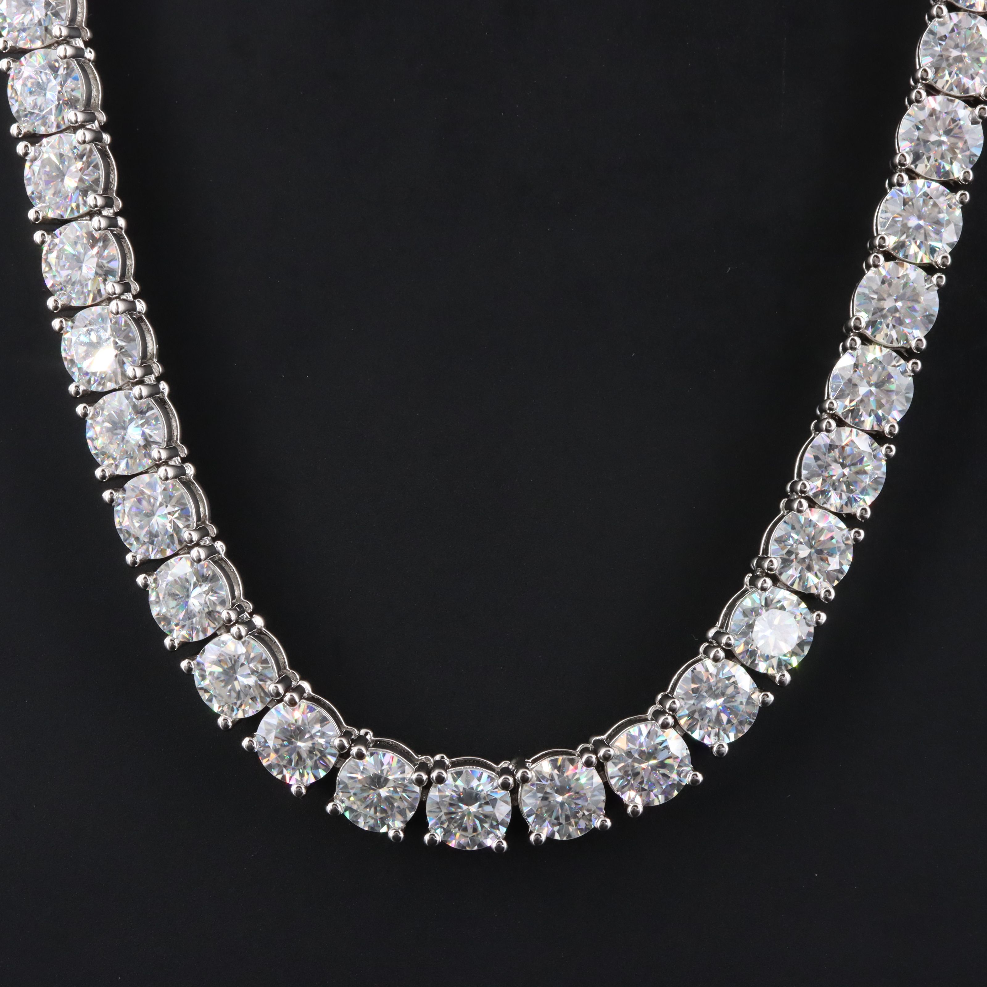 Sterling Moissanite Line Necklace