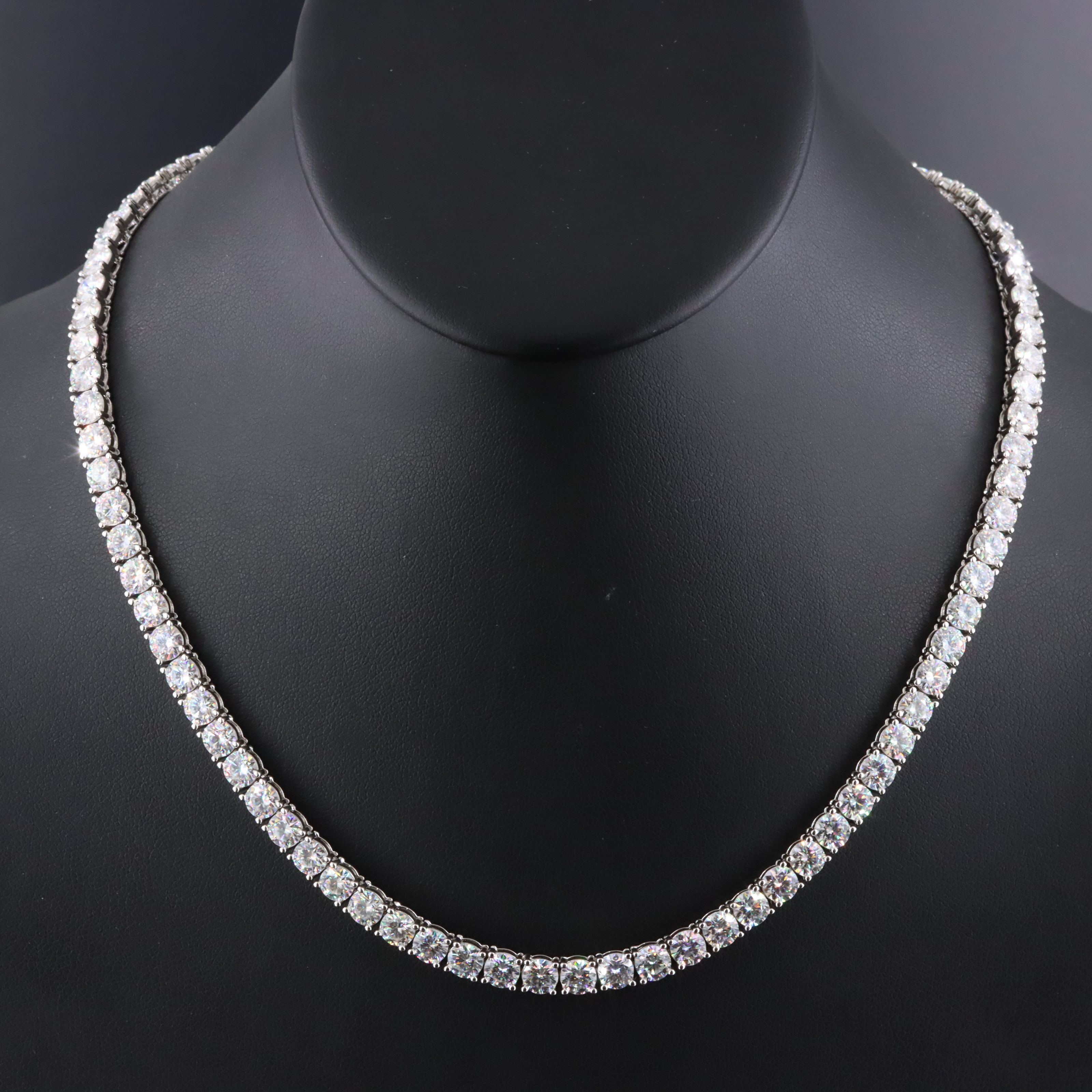 Sterling Moissanite Line Necklace