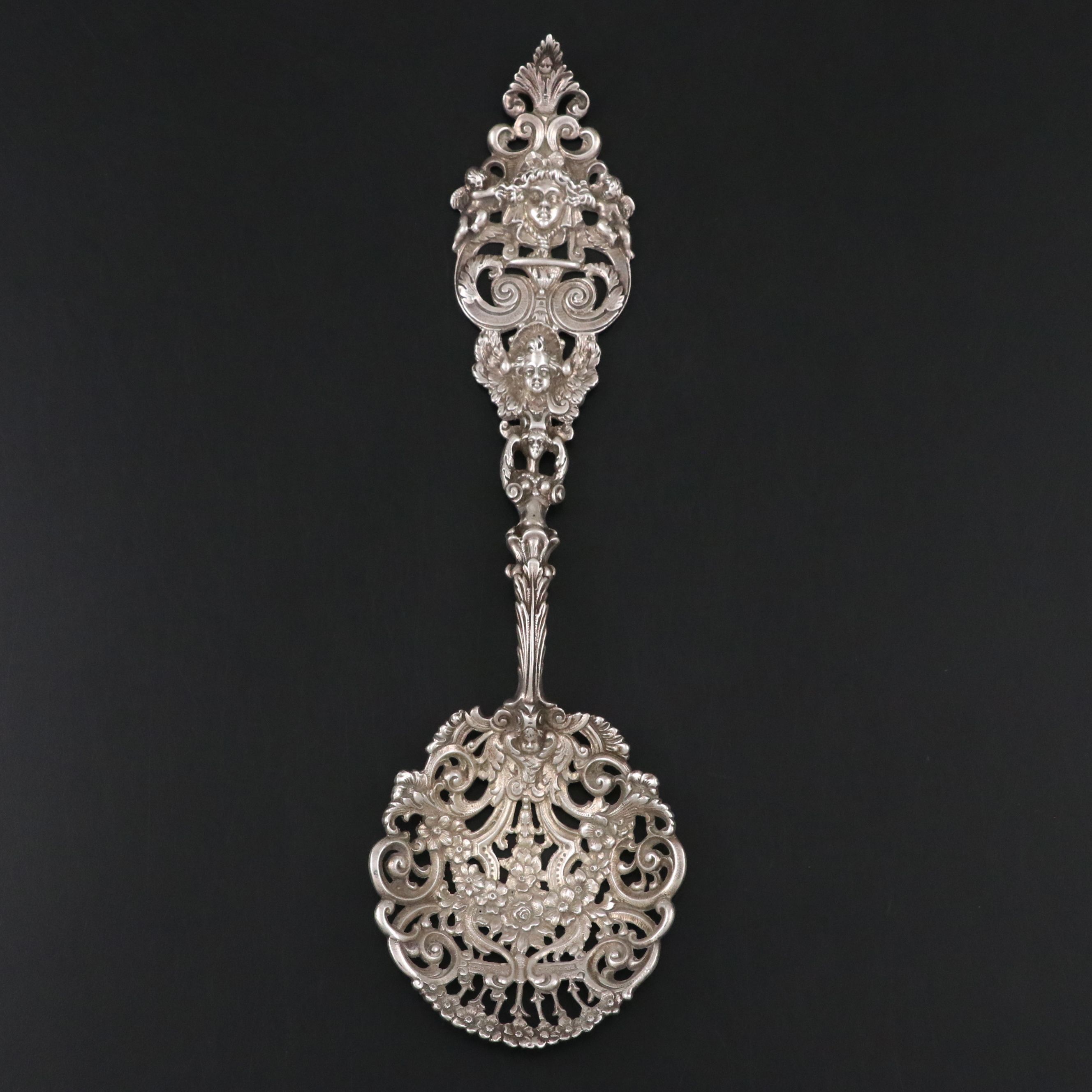 Ferdinand Fuchs & Bros American Sterling Silver Serving Spoon, Late 19th C.