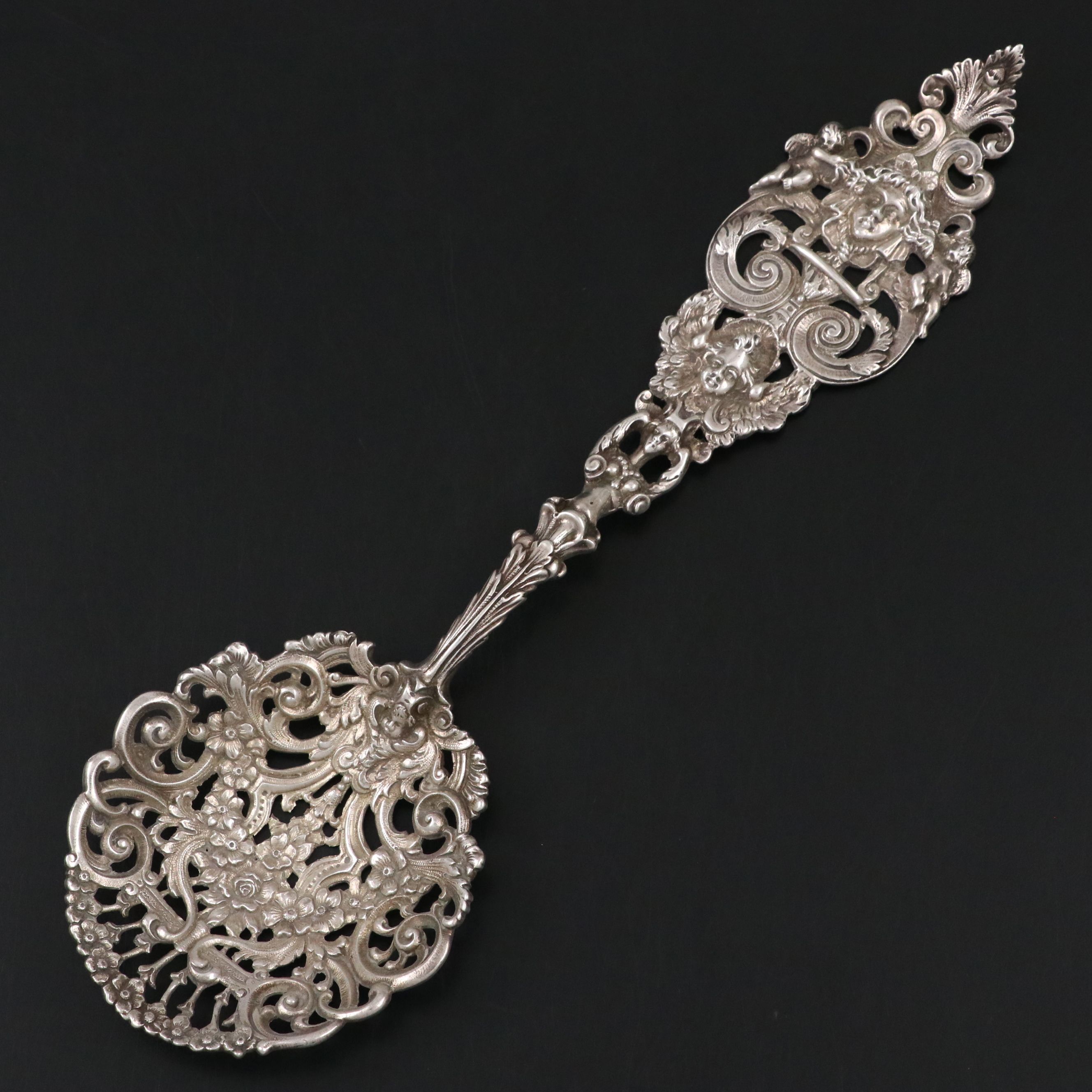 Ferdinand Fuchs & Bros American Sterling Silver Serving Spoon, Late 19th C.