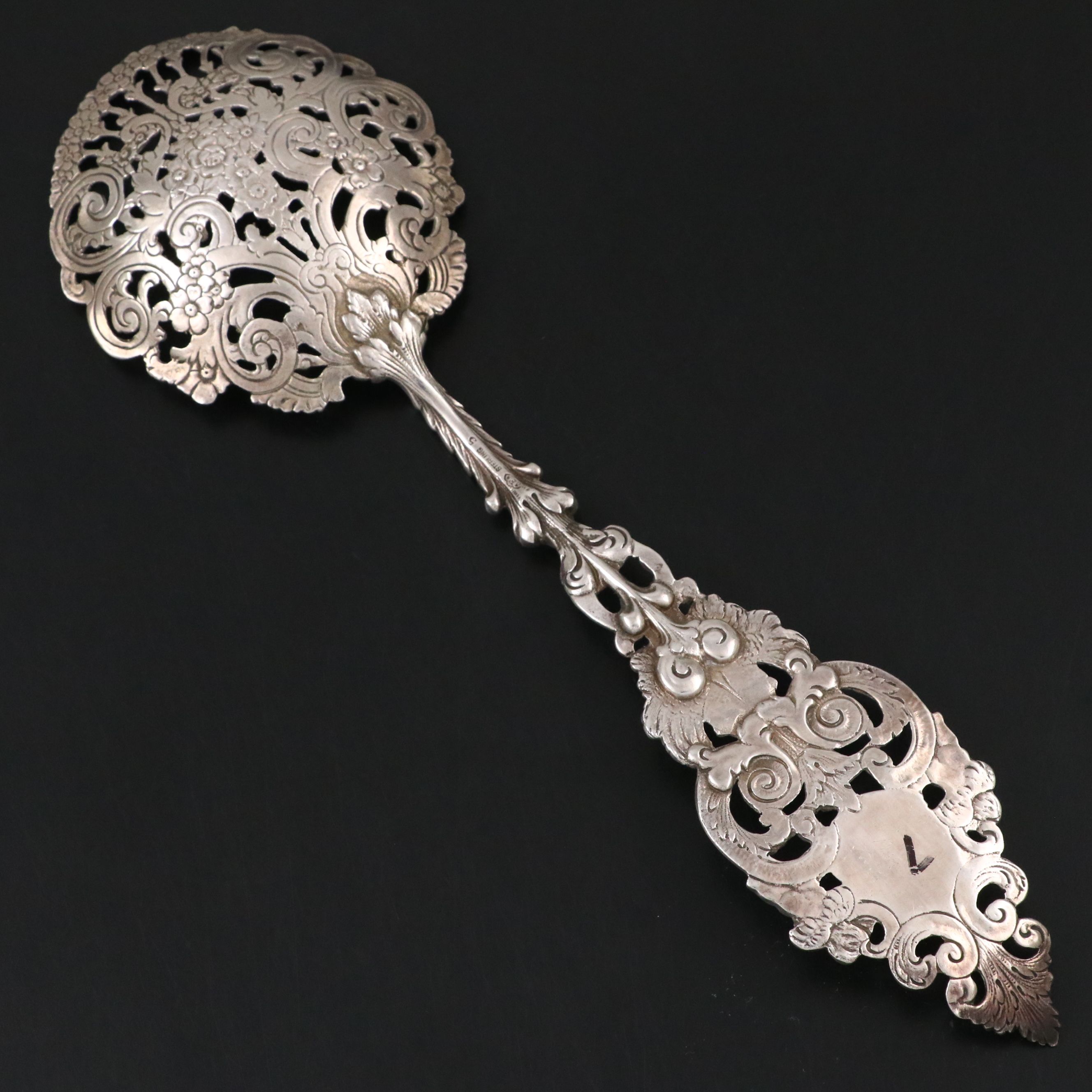 Ferdinand Fuchs & Bros American Sterling Silver Serving Spoon, Late 19th C.