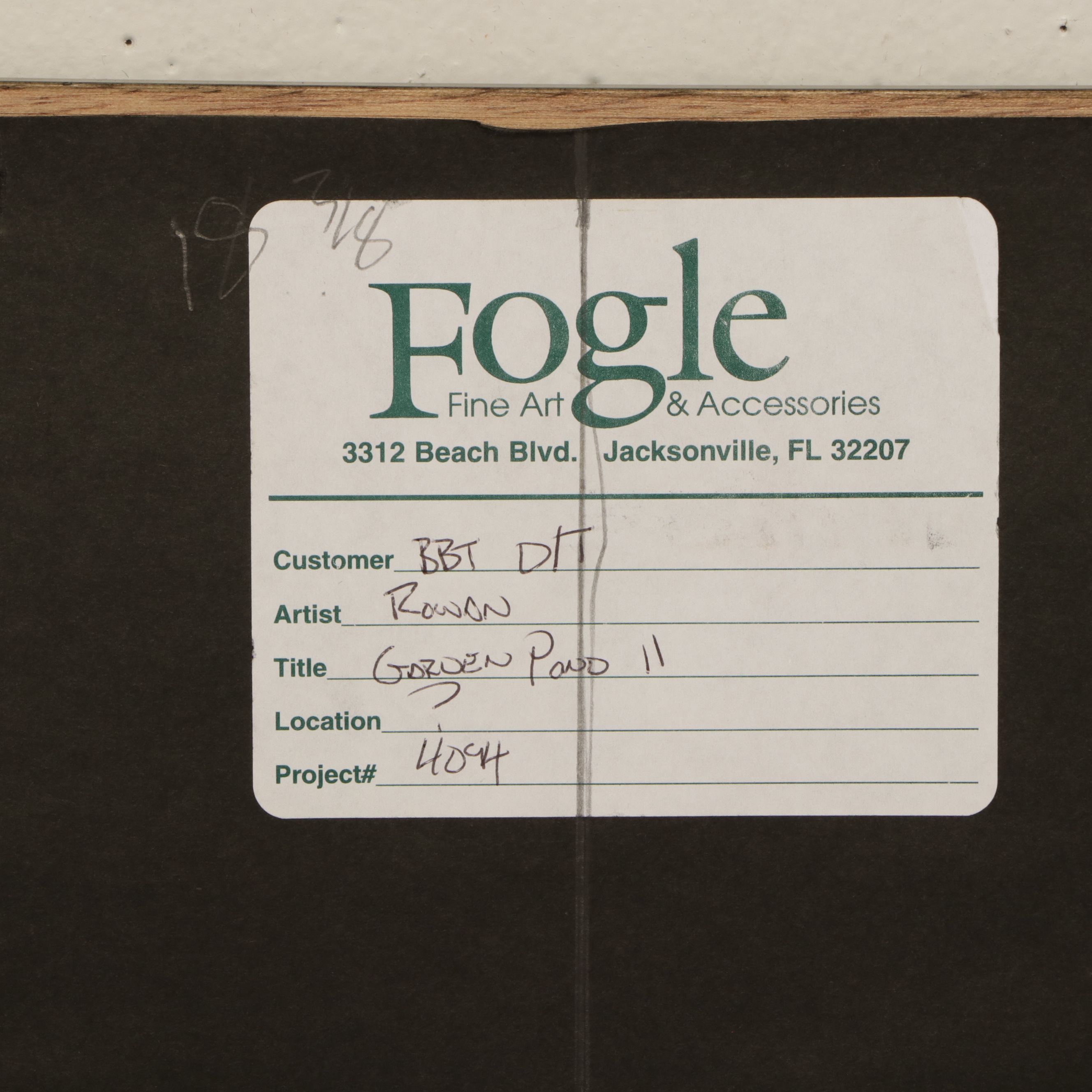 Large-Scale Offset Lithograph After Carol Rowan "Garden Pond"