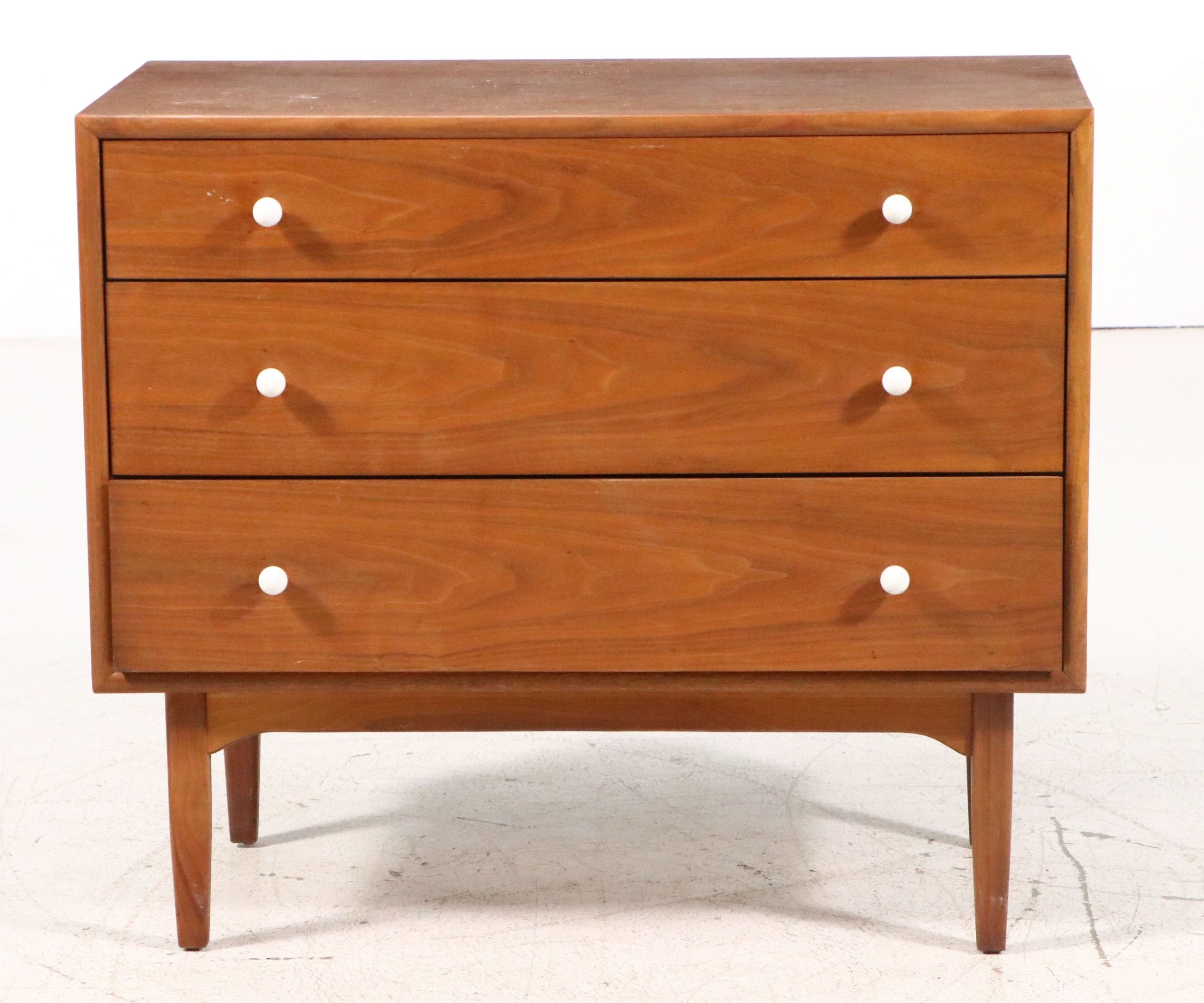Drexel "Declaration" Walnut Three-Drawer Chest, 1967