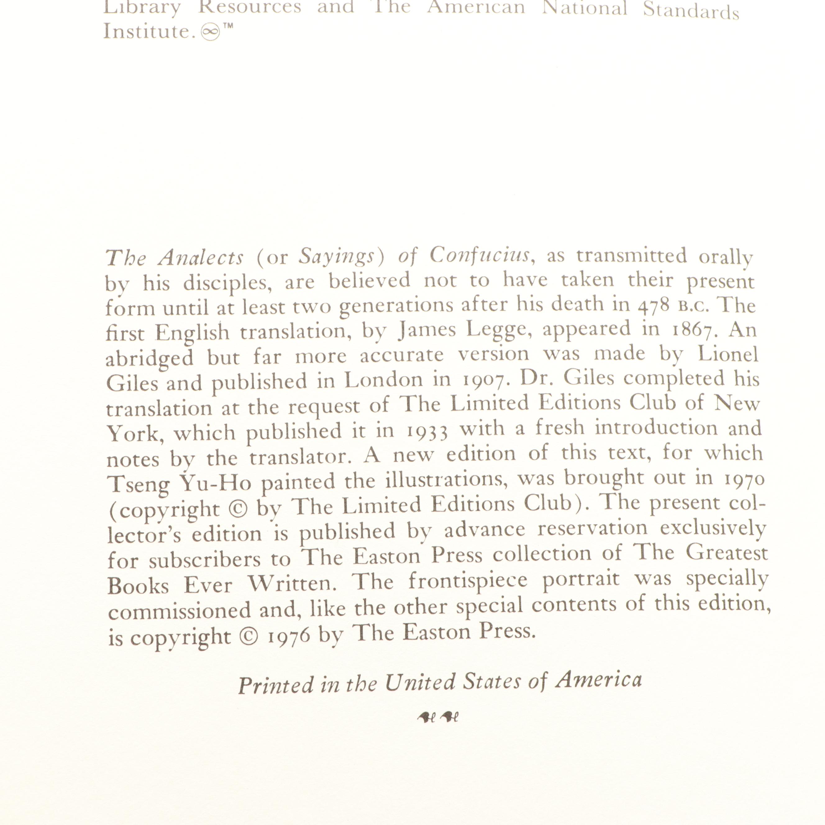 "Analects of Confucius," "The Art of War" and "Psychology of the Unconscious"