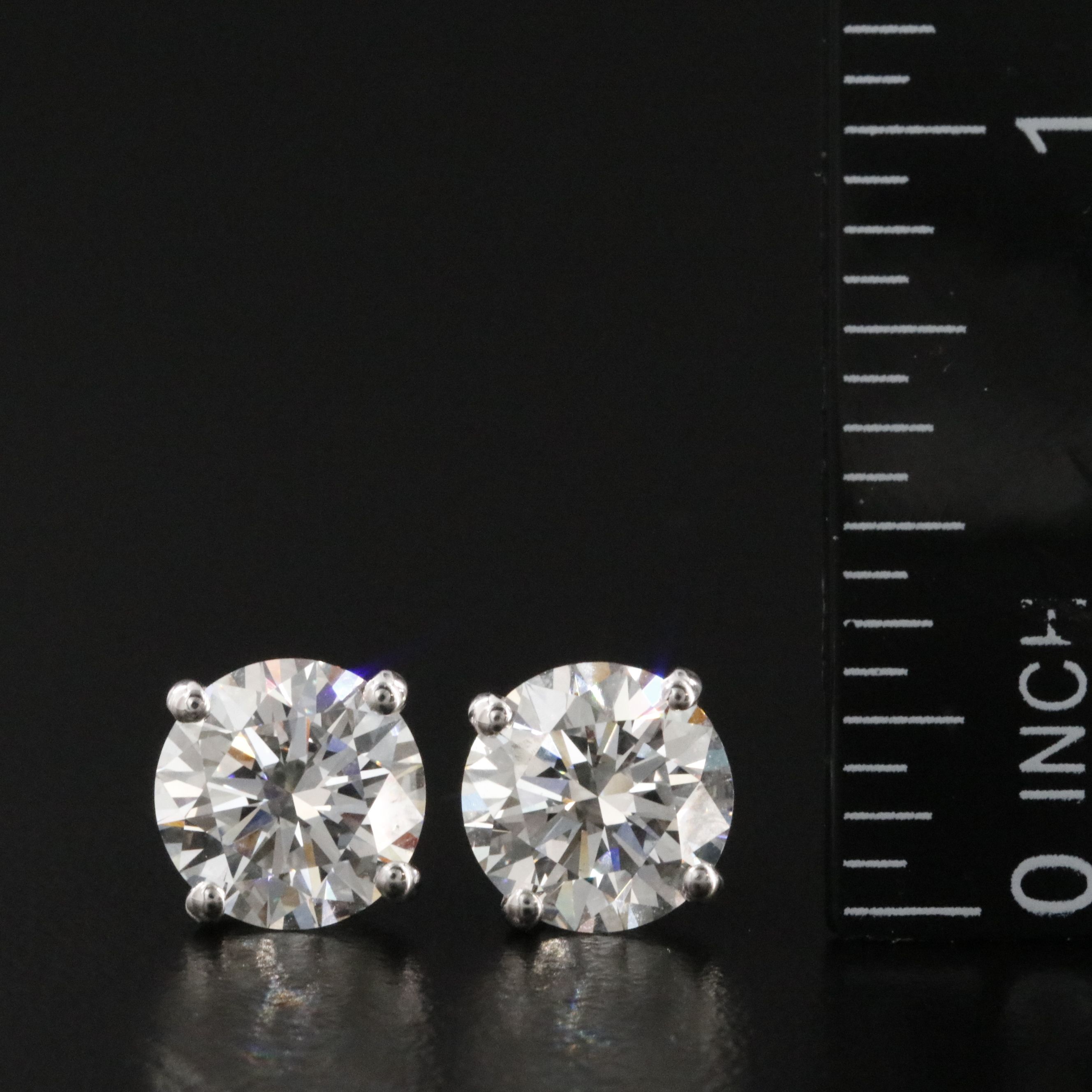 14K 5.03 CTW Lab Grown Diamond Solitaire Earrings with IGI Reports