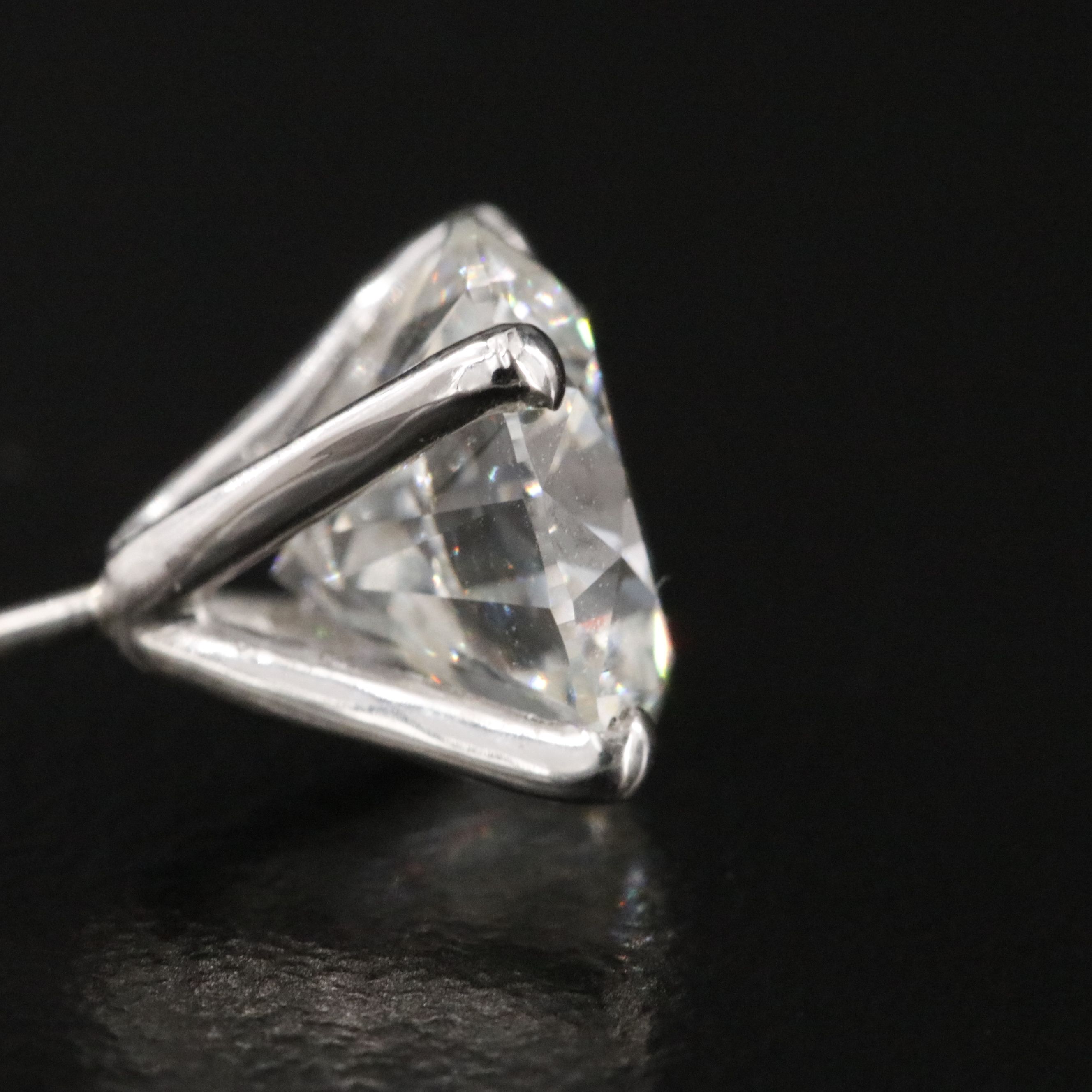 14K 5.03 CTW Lab Grown Diamond Solitaire Earrings with IGI Reports