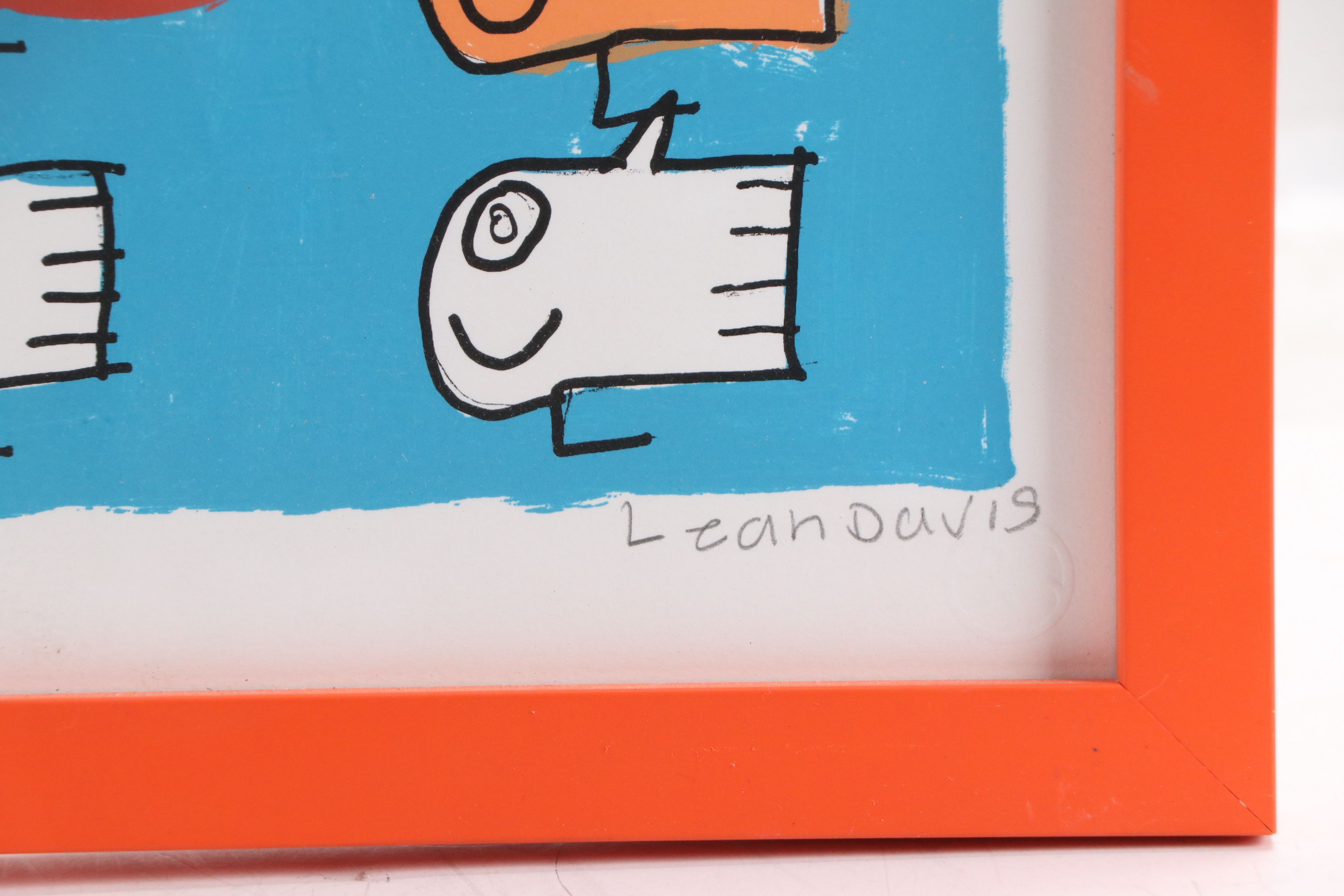 Leah David Lithograph of School of Fish, 21st Century