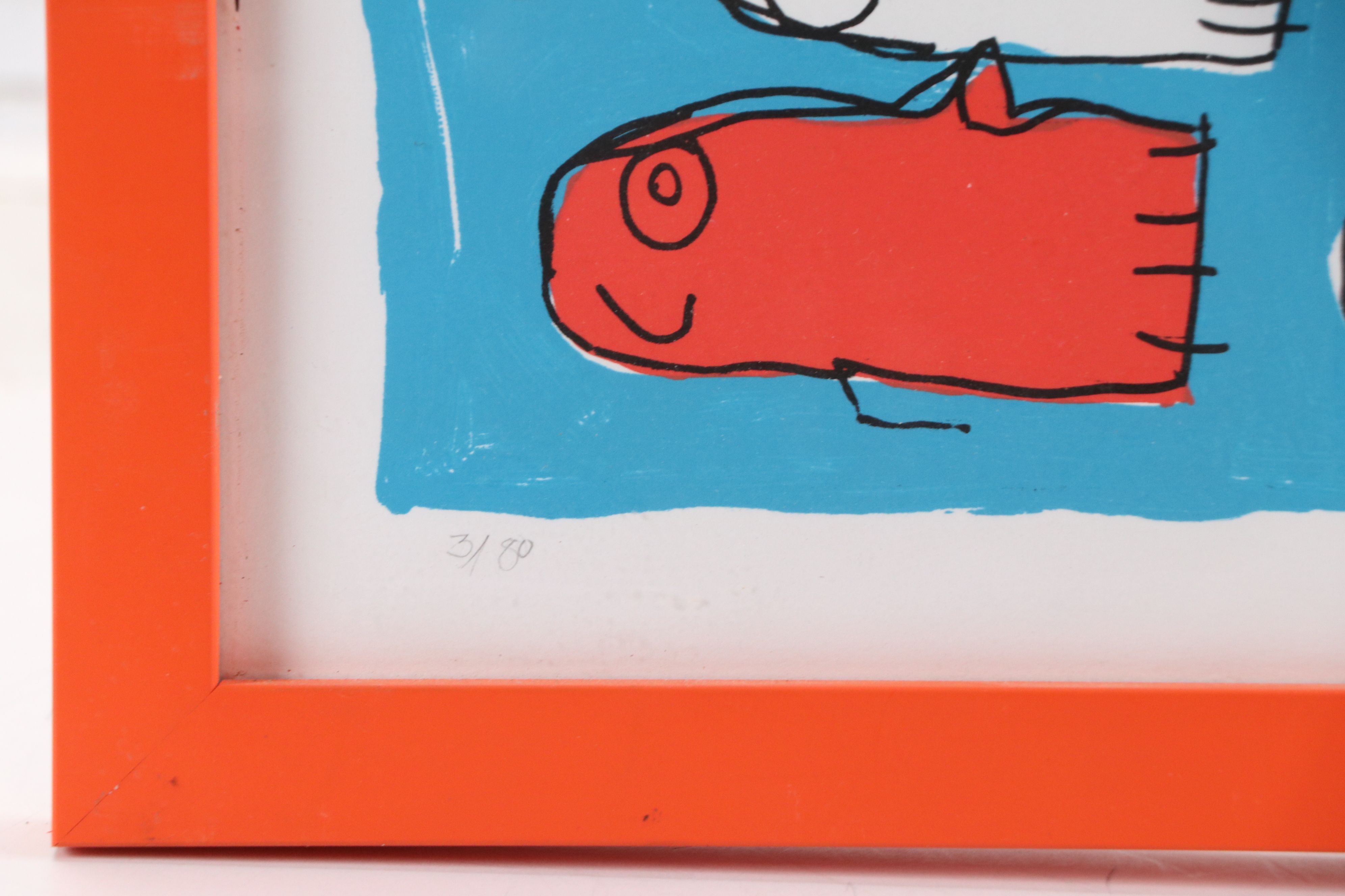 Leah David Lithograph of School of Fish, 21st Century