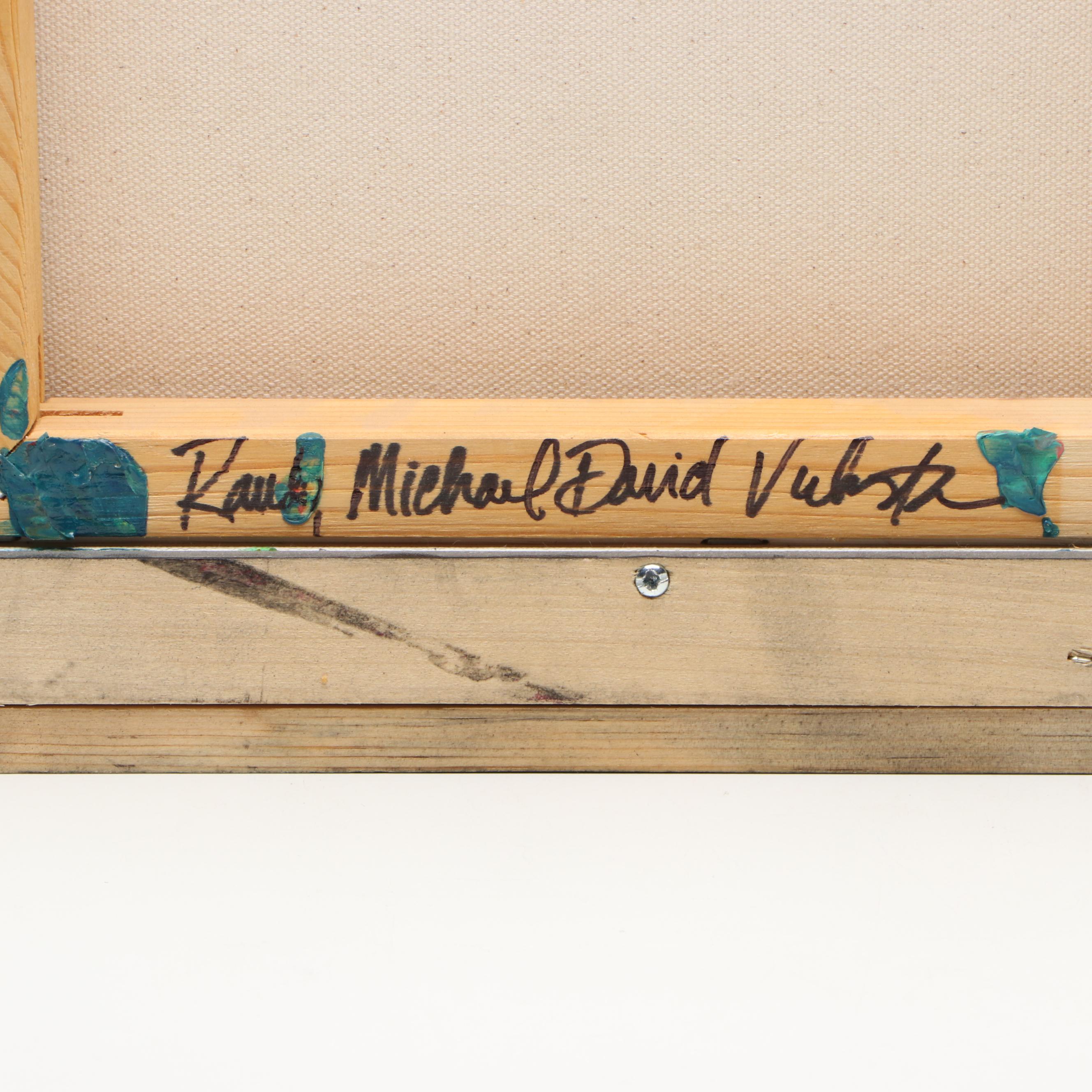 Signed "Captain America" Acrylic Pour Painting, 2019