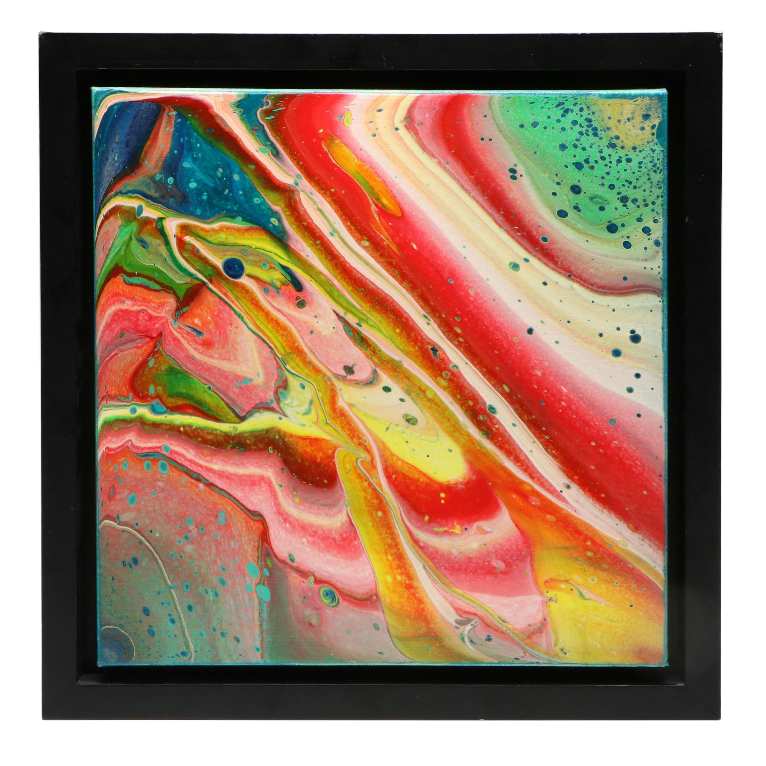 Signed "Captain America" Acrylic Pour Painting, 2019