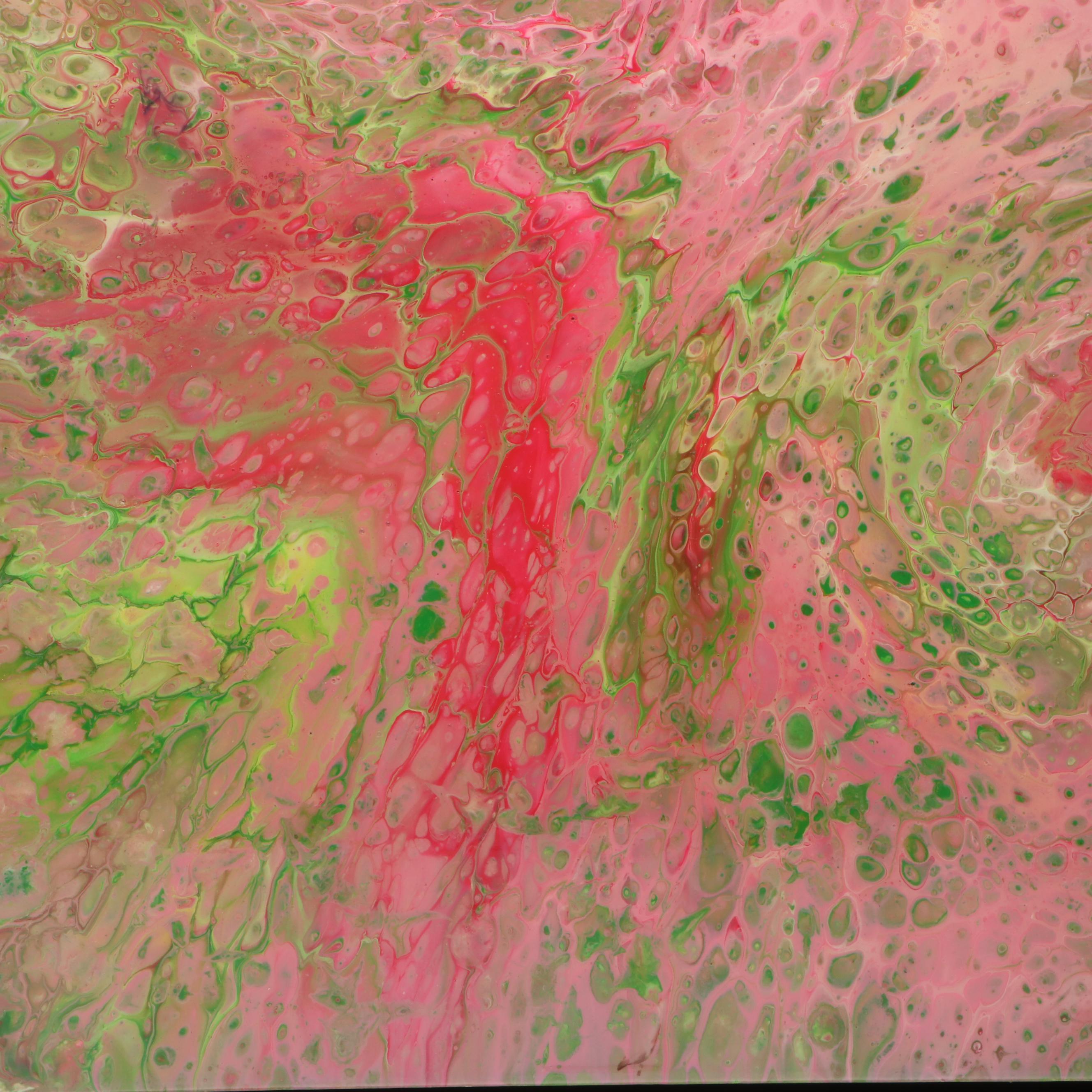 Contemporary Multicolor Acrylic Pour Painting