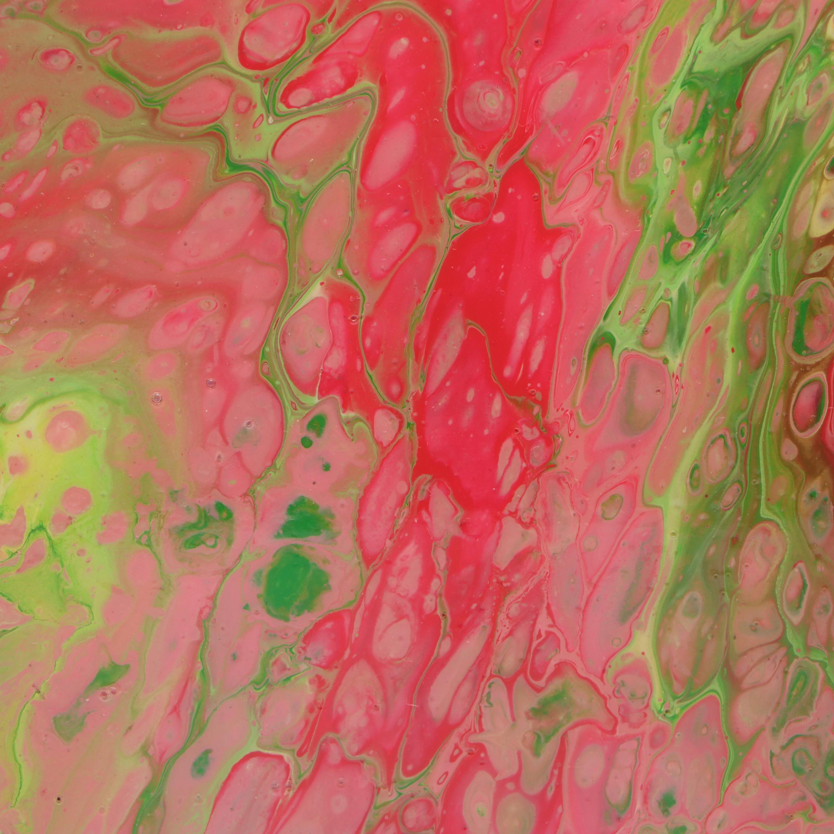 Contemporary Multicolor Acrylic Pour Painting