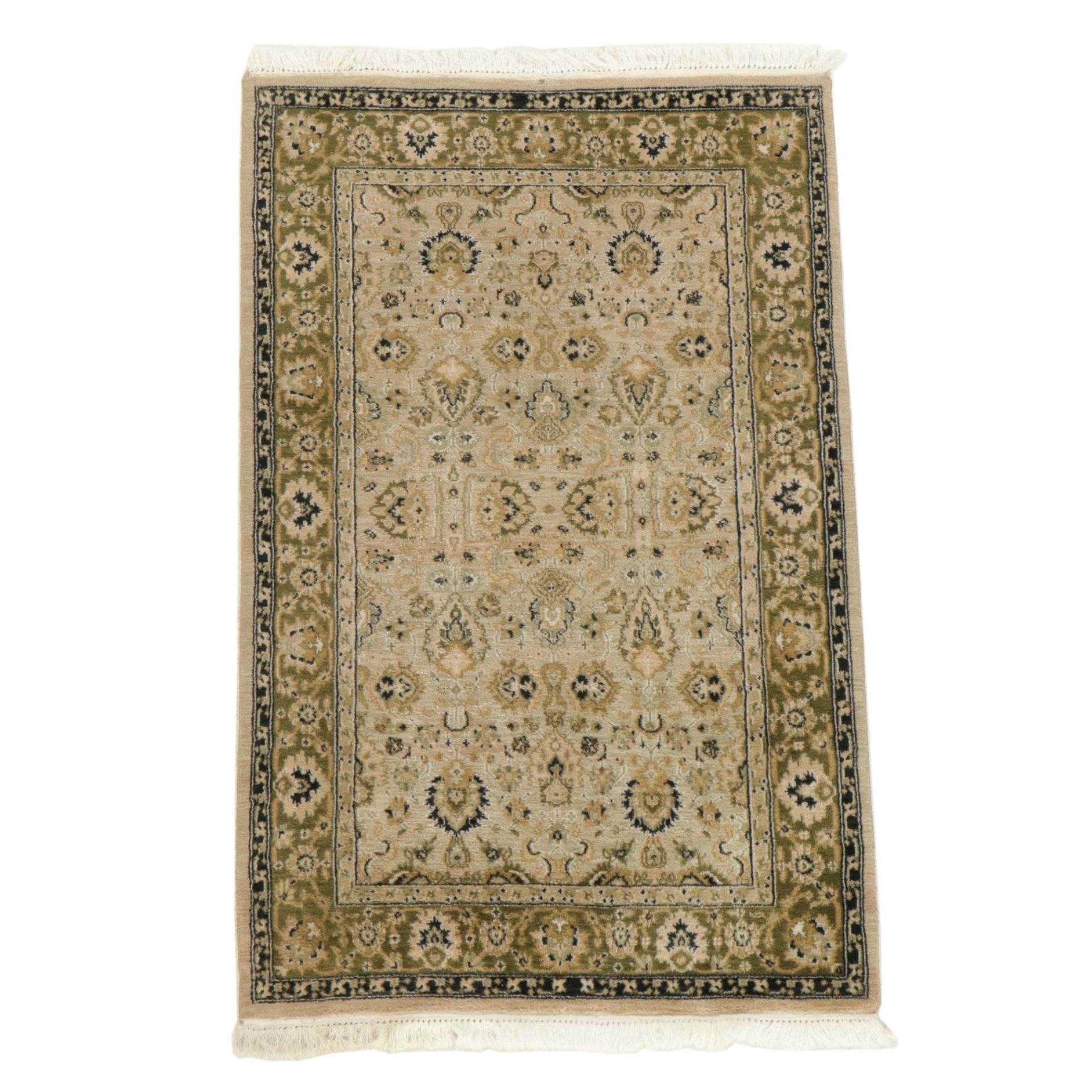 3'11 x 6' Hand-Knotted Indian Agra Area Rug