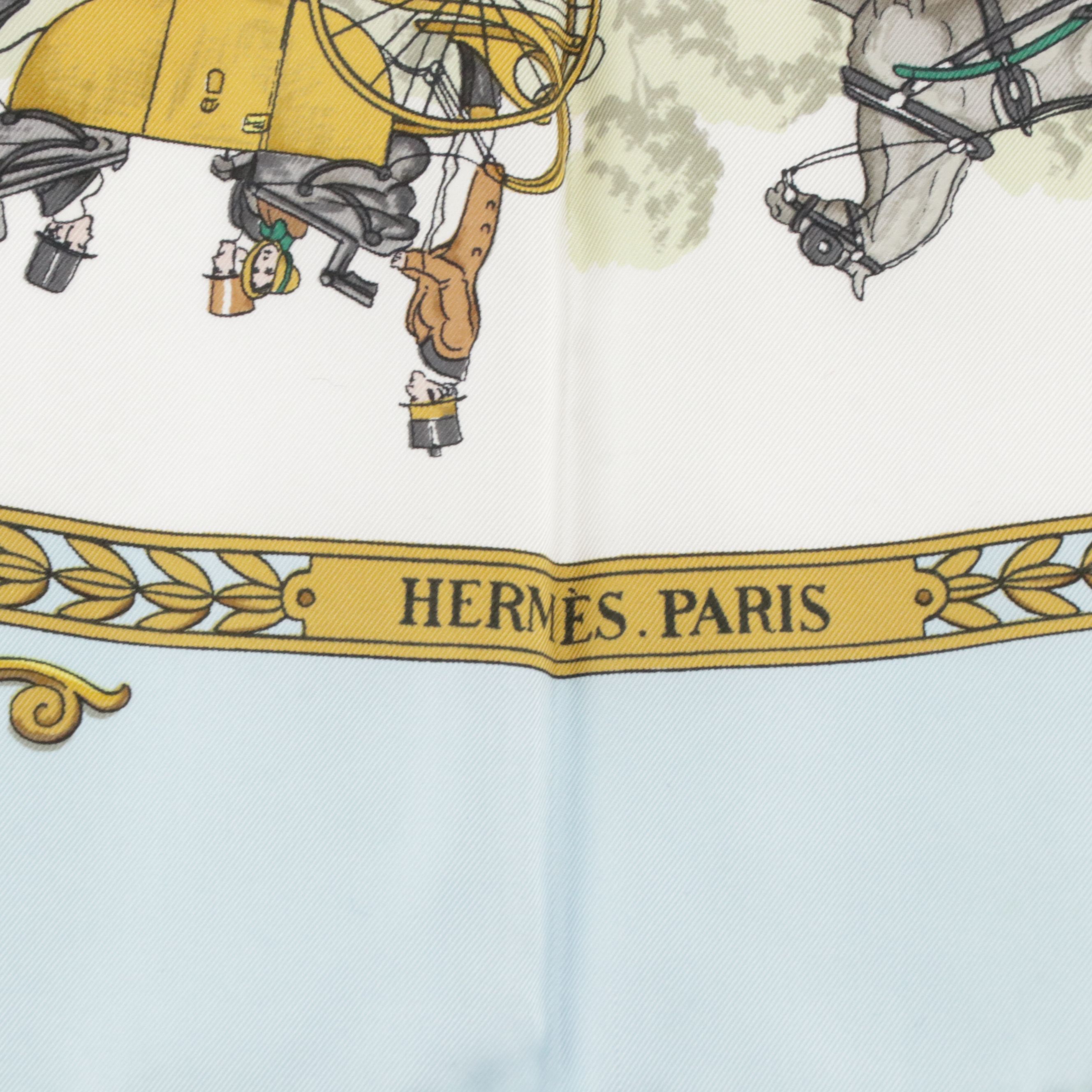 Hermès "La Promenade De Longchamps" Silk Twill Scarf 90