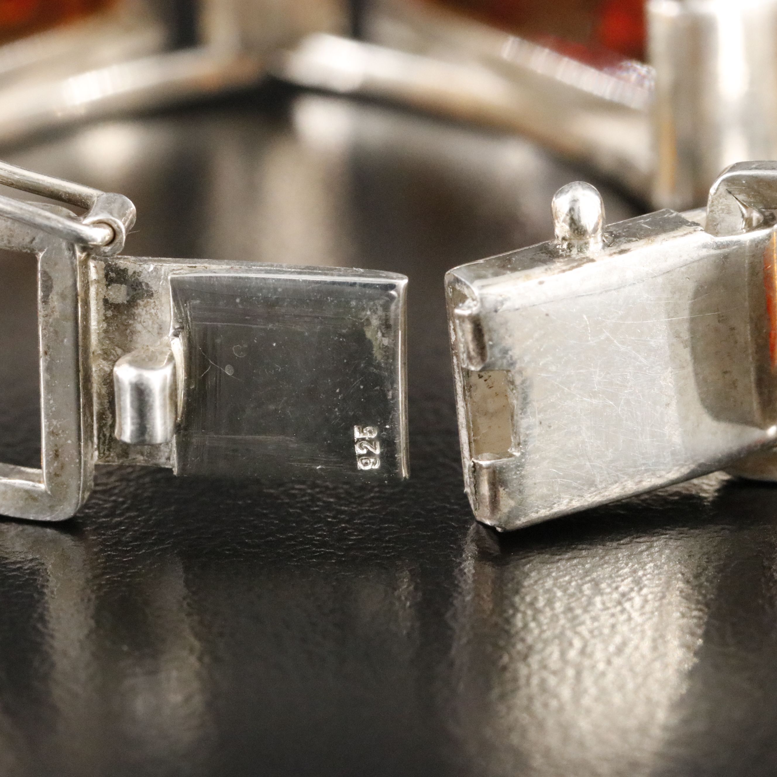 Sterling Amber Bracelet