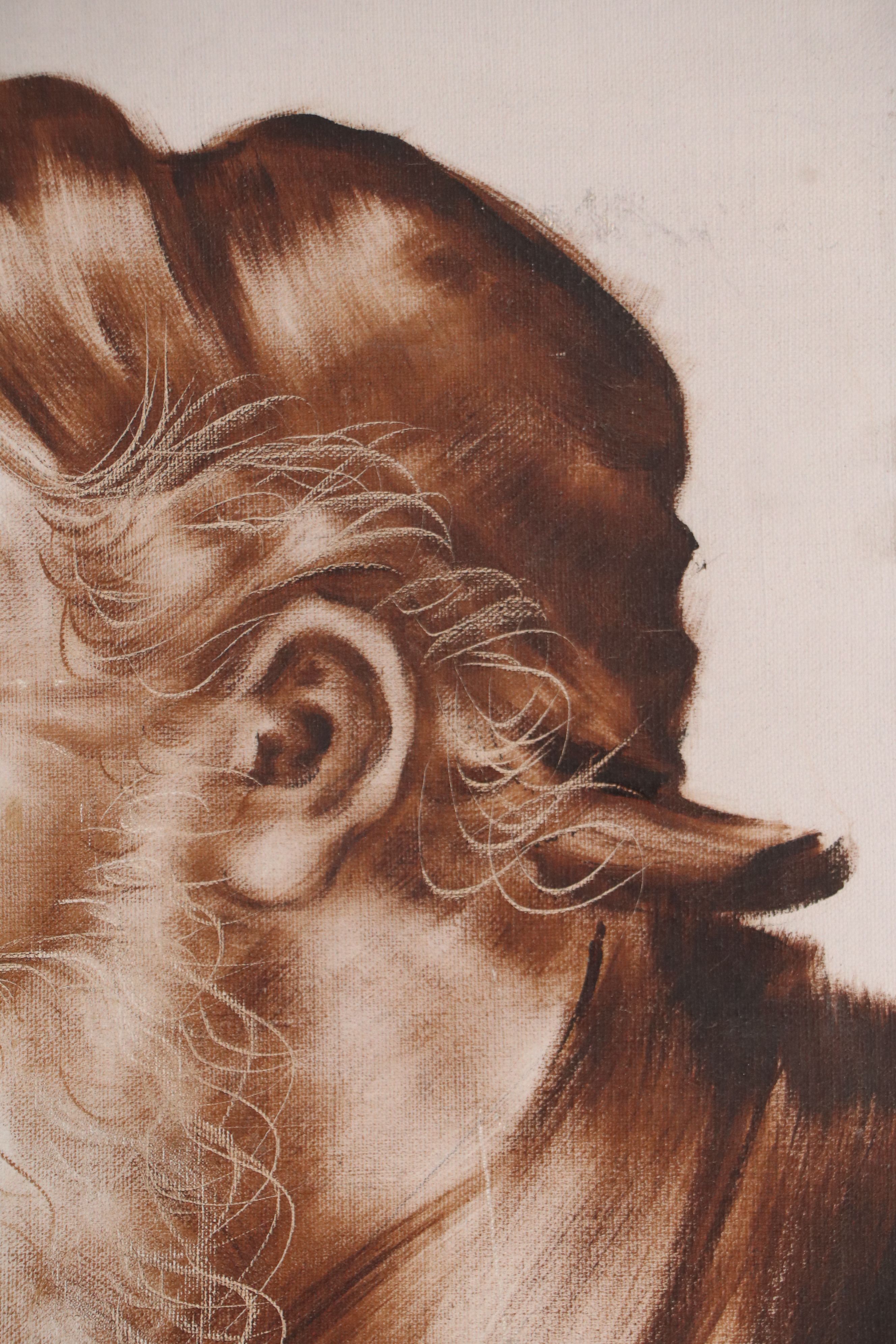 Berri Dupas Oil Portrait of Old Man, Mid-20th Century