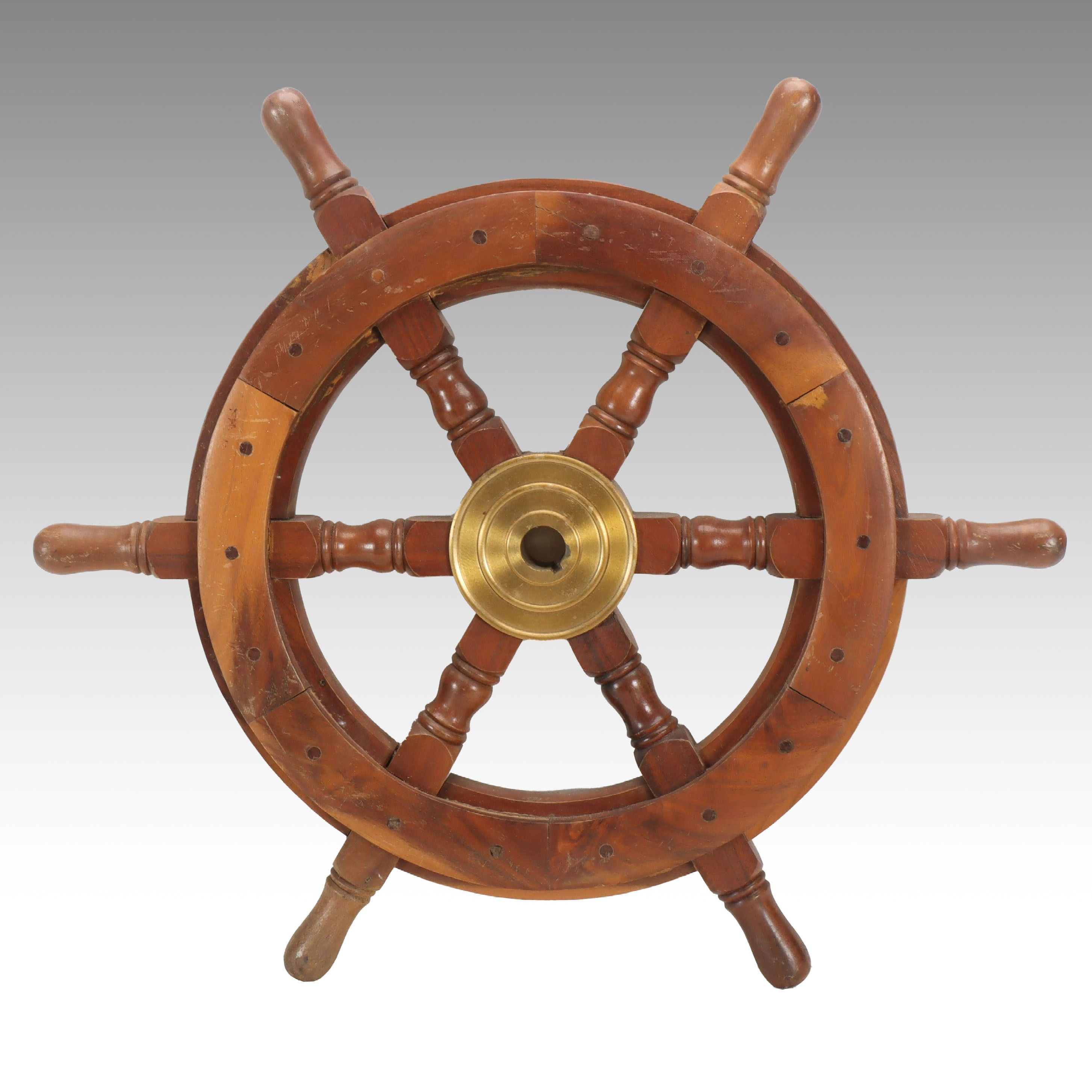 Nautical Wooden Ship's Wheel