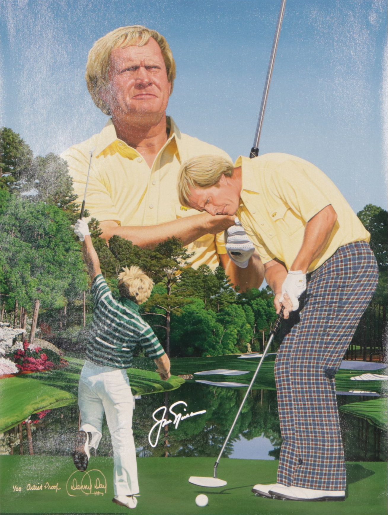 Danny Day Giclée "Great Moments of the 16th with The Golden Bear"