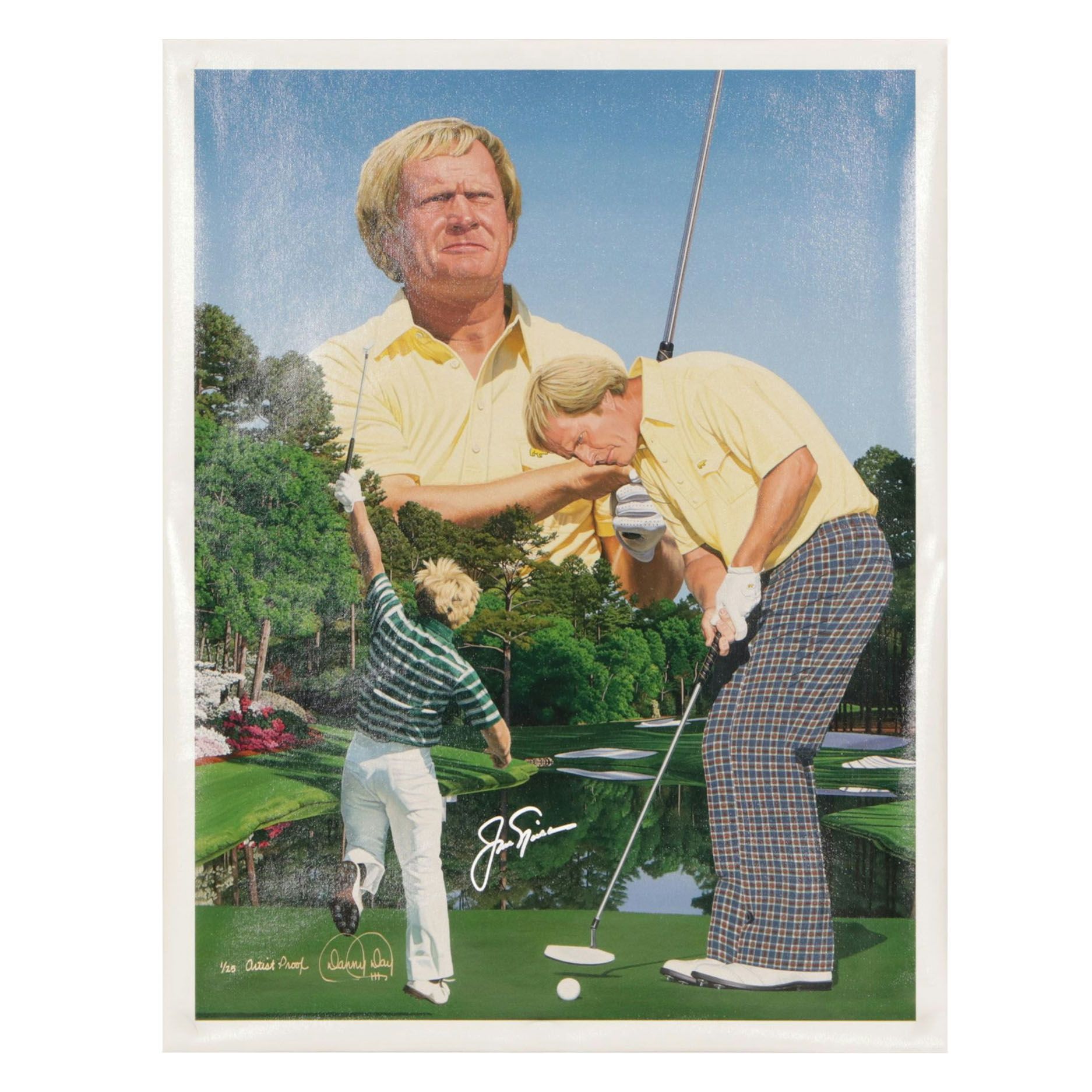Danny Day Giclée "Great Moments of the 16th with The Golden Bear"