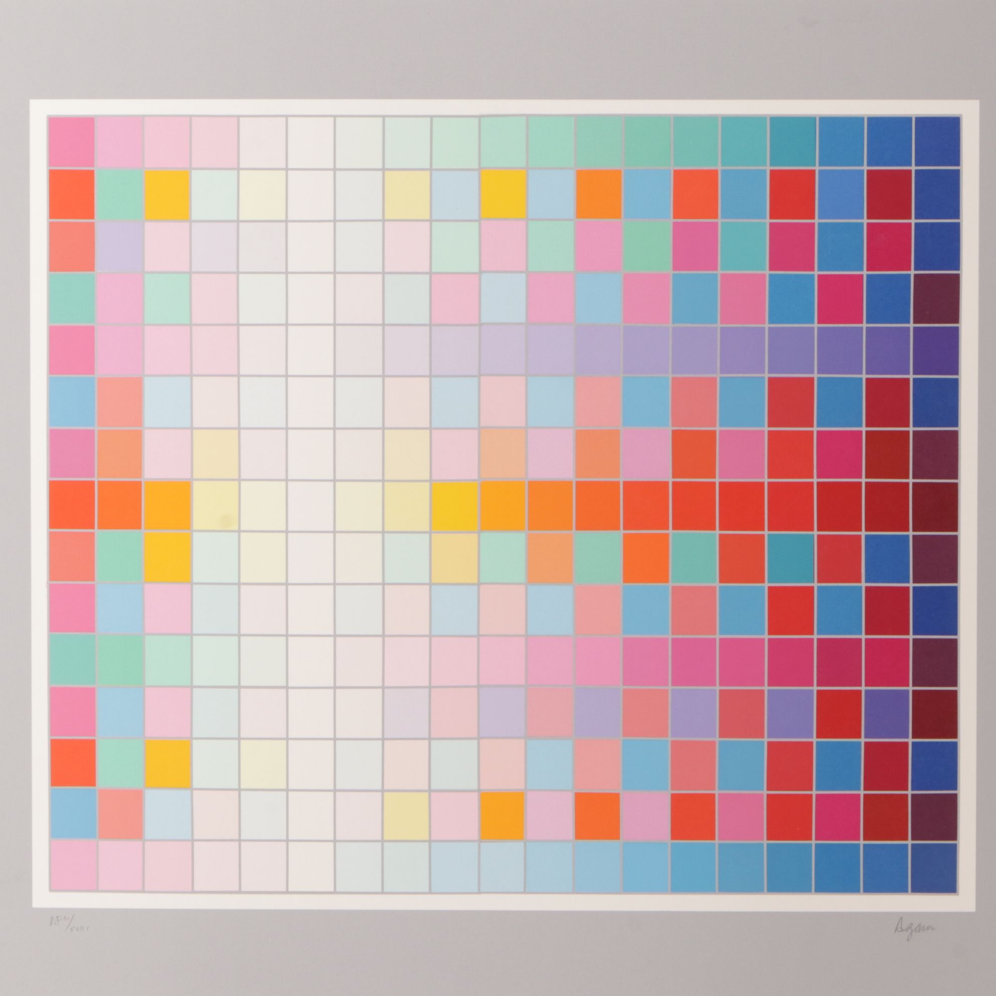 Yaacov Agam Serigraph "Square Wave," 1983