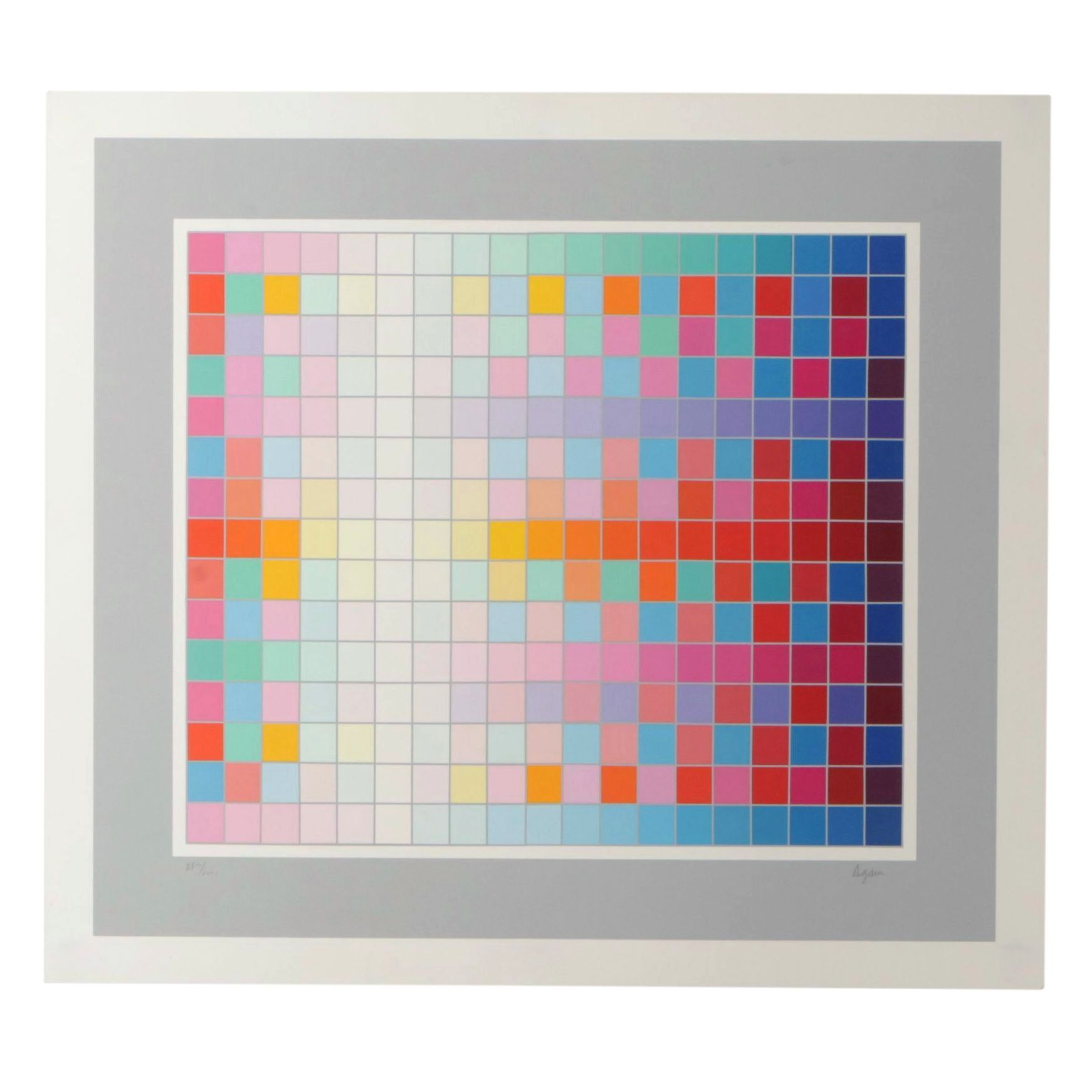 Yaacov Agam Serigraph "Square Wave," 1983