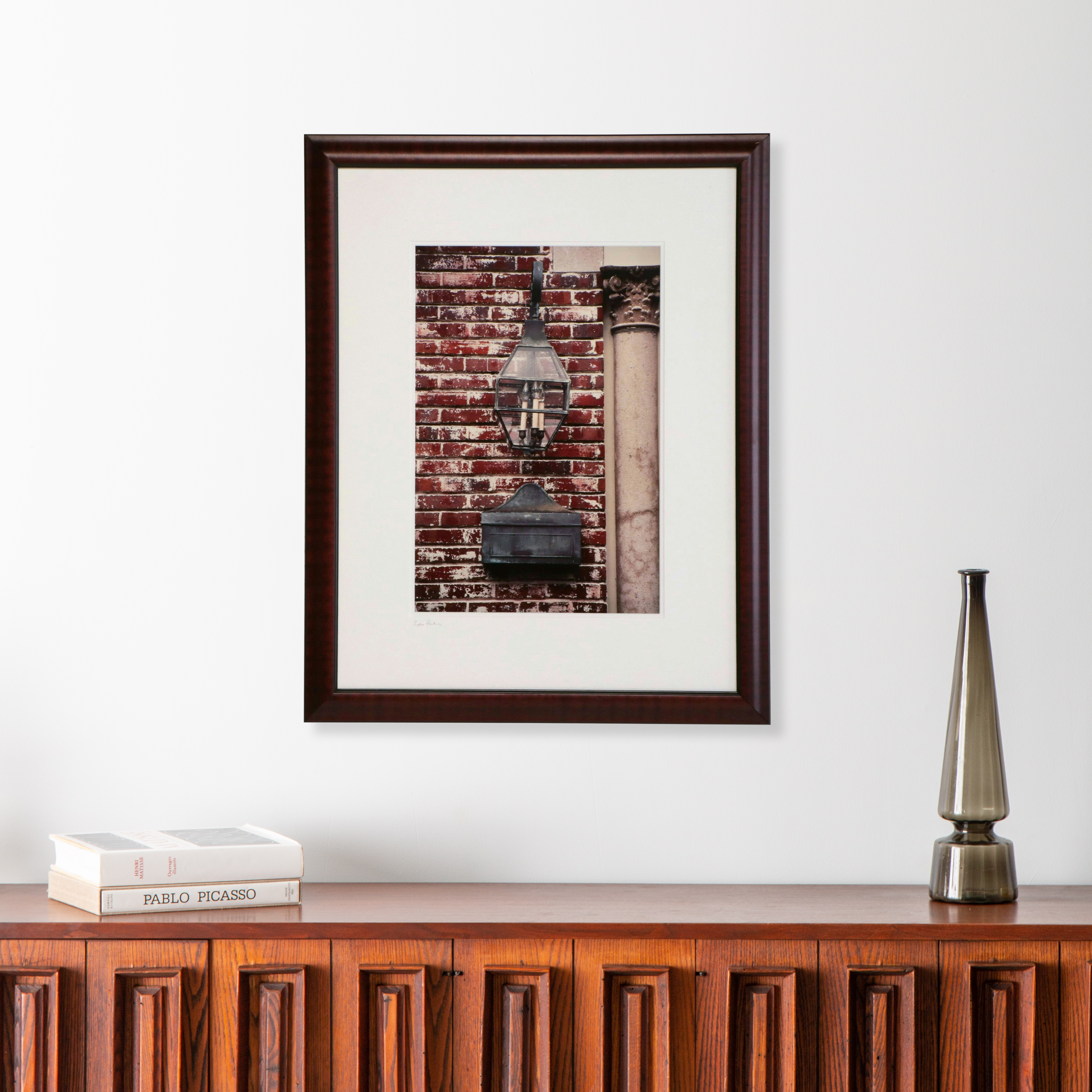 Lydia Parker Color Photographic Print of Lantern and Mailbox