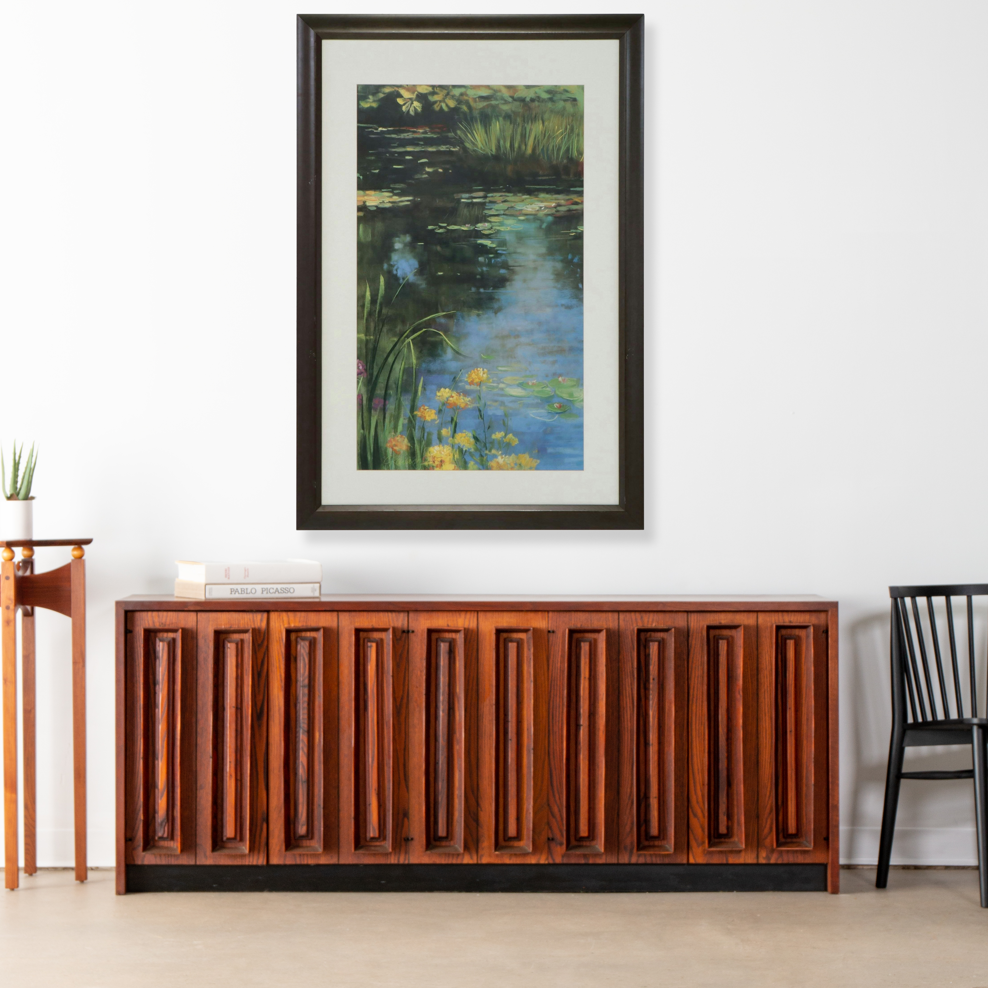 Large-Scale Offset Lithograph After Carol Rowan "Garden Pond"