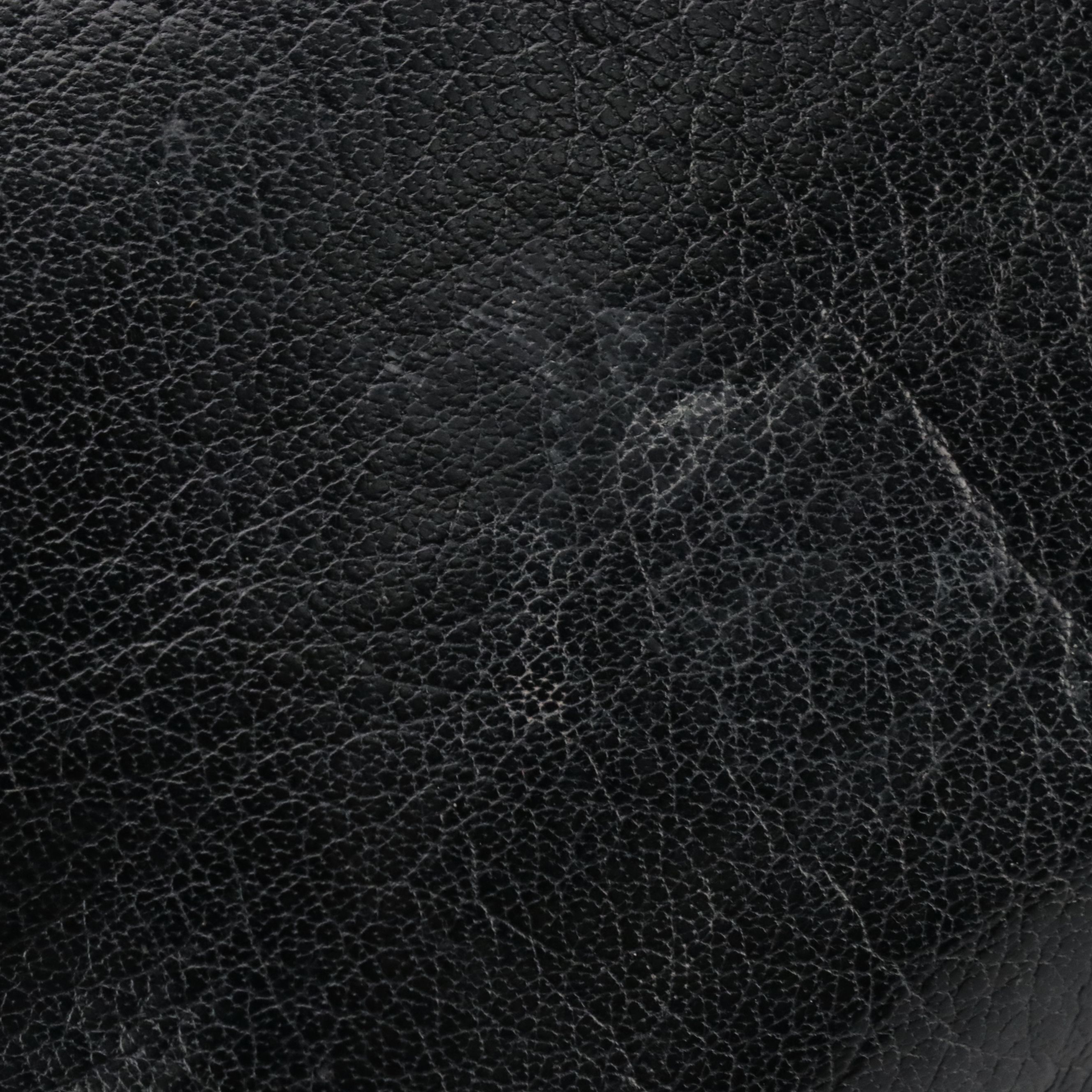 Brahmin Tuscan Collection Shoulder Bag in Black Calfskin & Croc Embossed Leather