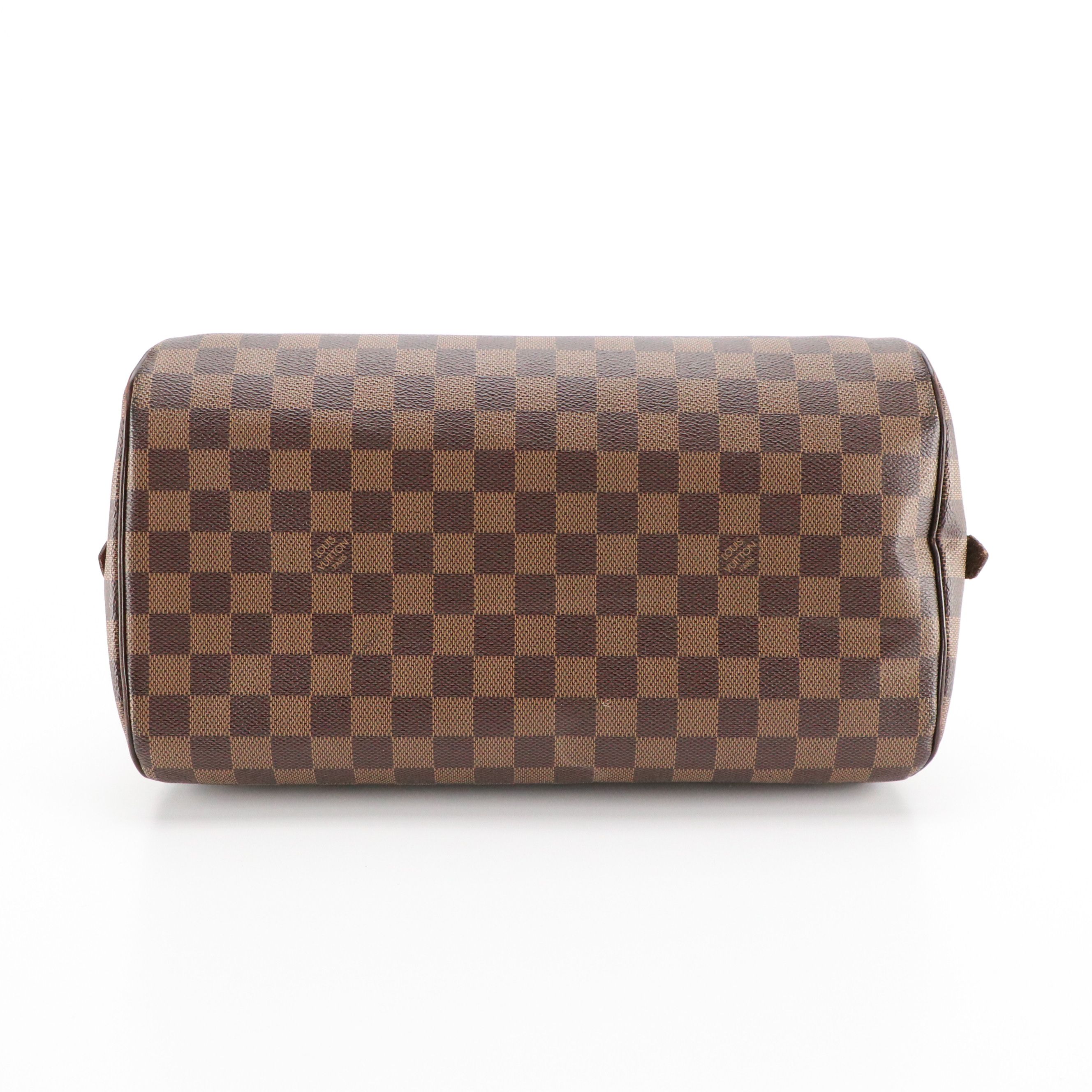 Louis Vuitton Ribera MM Zip Satchel in Damier Ebene Coated Canvas and Leather