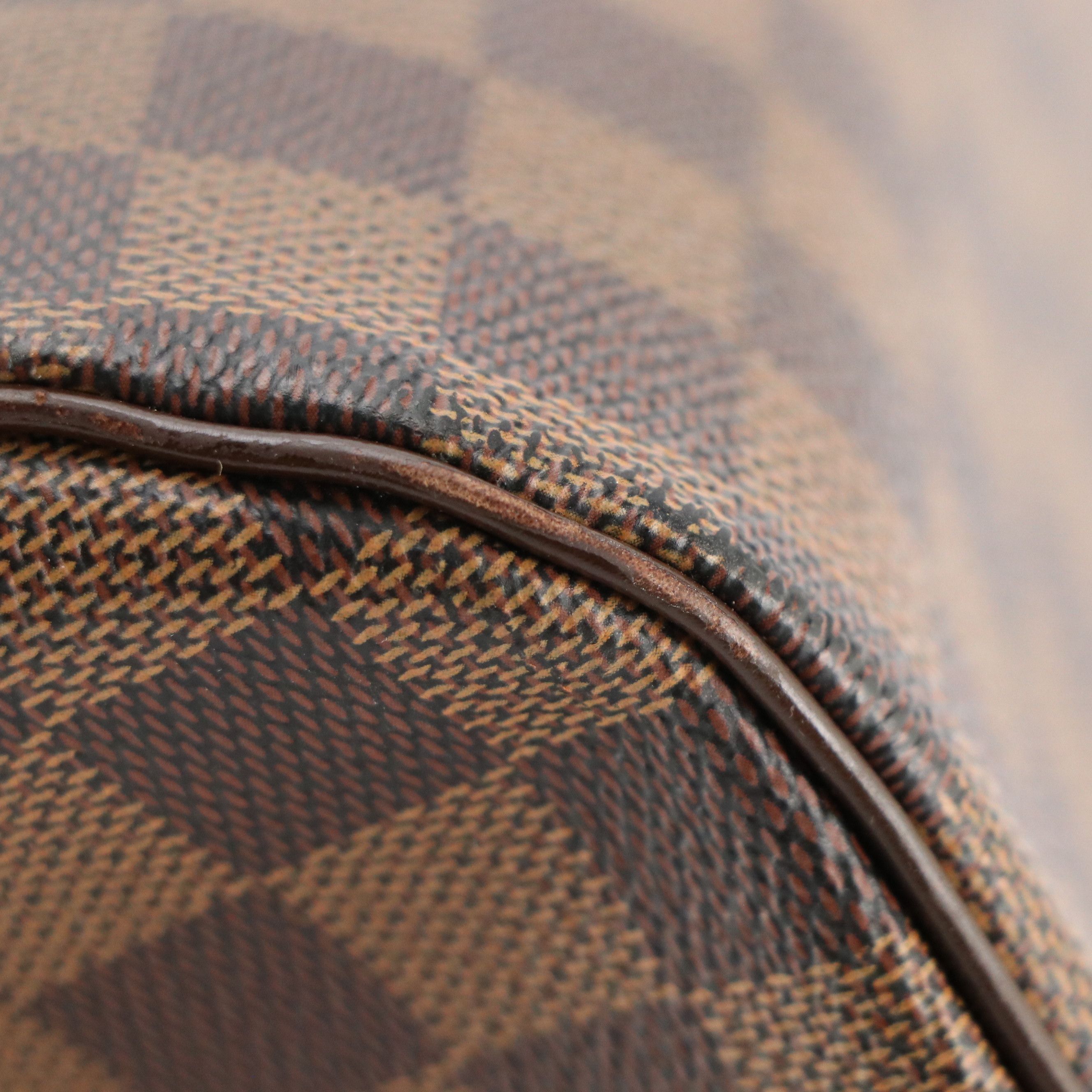 Louis Vuitton Ribera MM Zip Satchel in Damier Ebene Coated Canvas and Leather