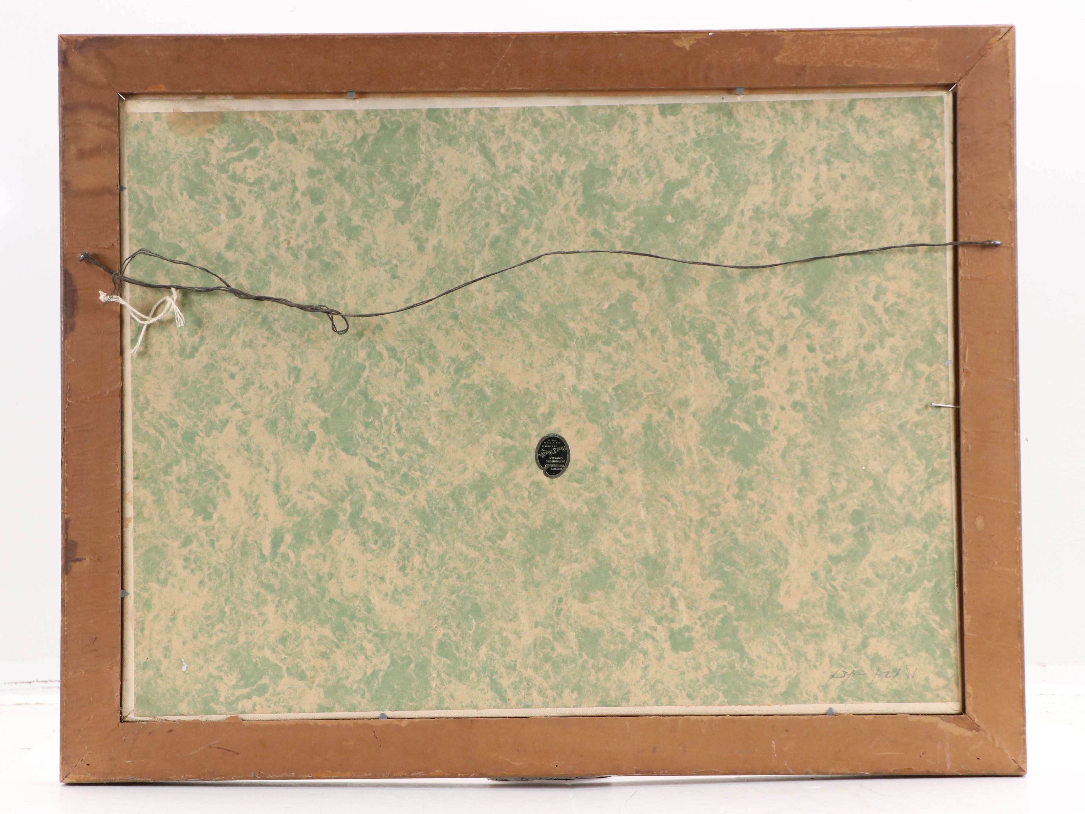 Oil Painting of Wintertime Forest, Mid to Late 20th Century