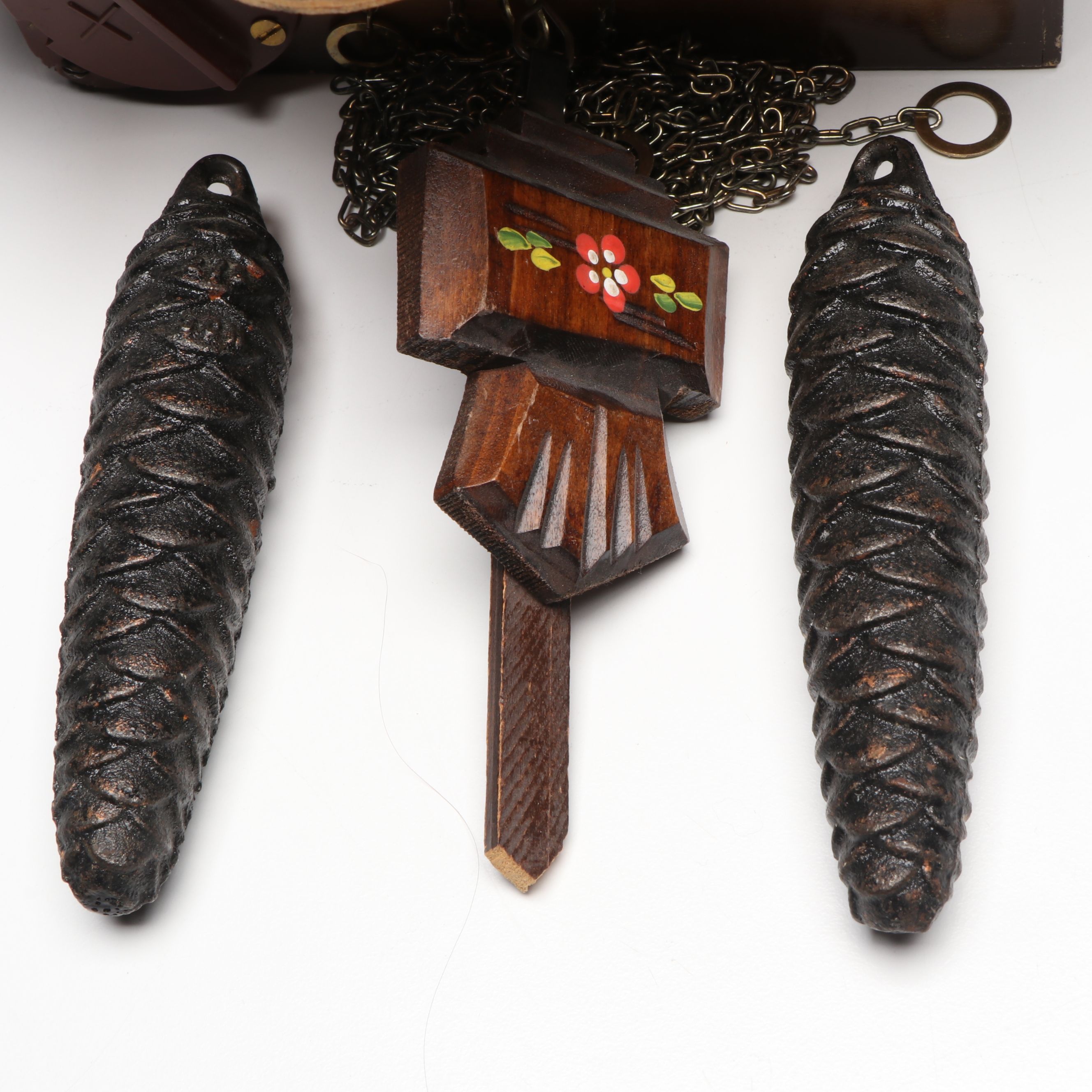 West German Polychrome Wood Cuckoo Clock, Late 20th Century