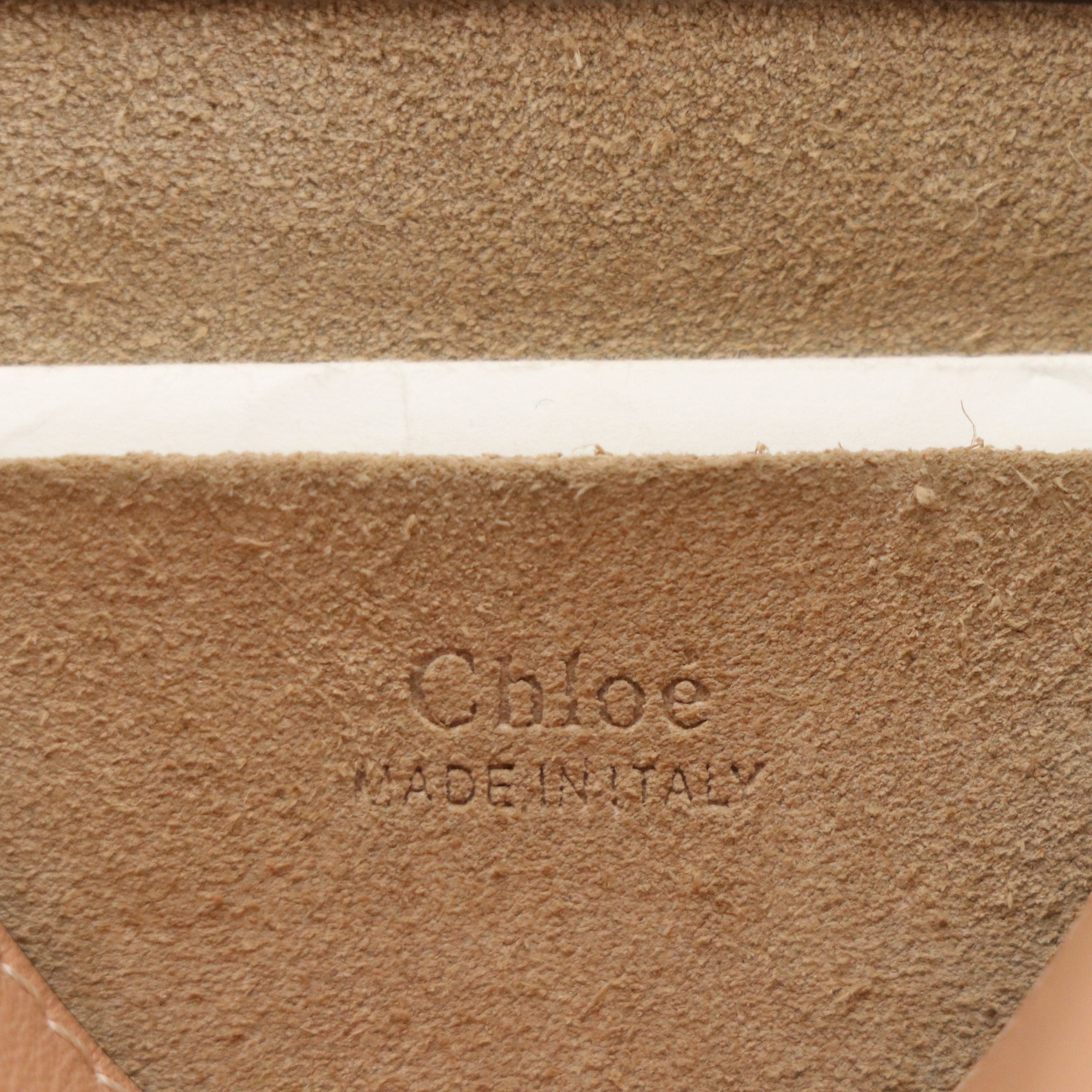 Chloé Small Nile Two-Way Bracelet Bag in Nude Calfskin Leather and Suede