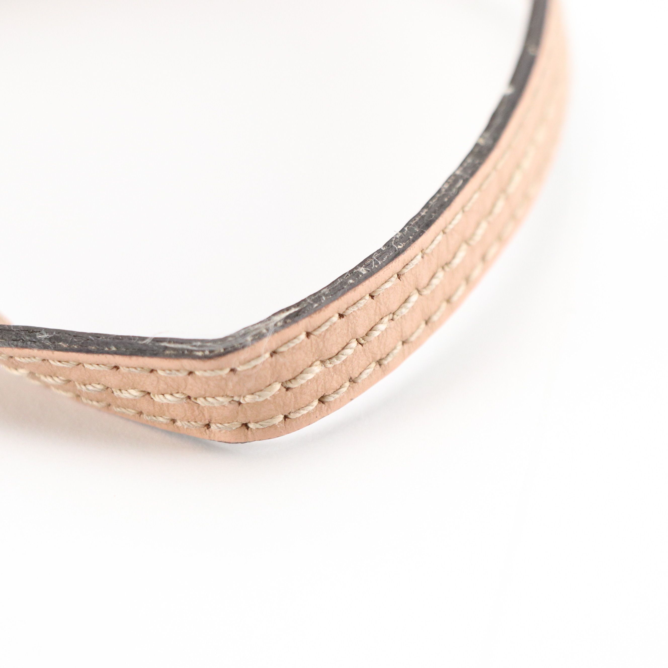 Chloé Small Nile Two-Way Bracelet Bag in Nude Calfskin Leather and Suede