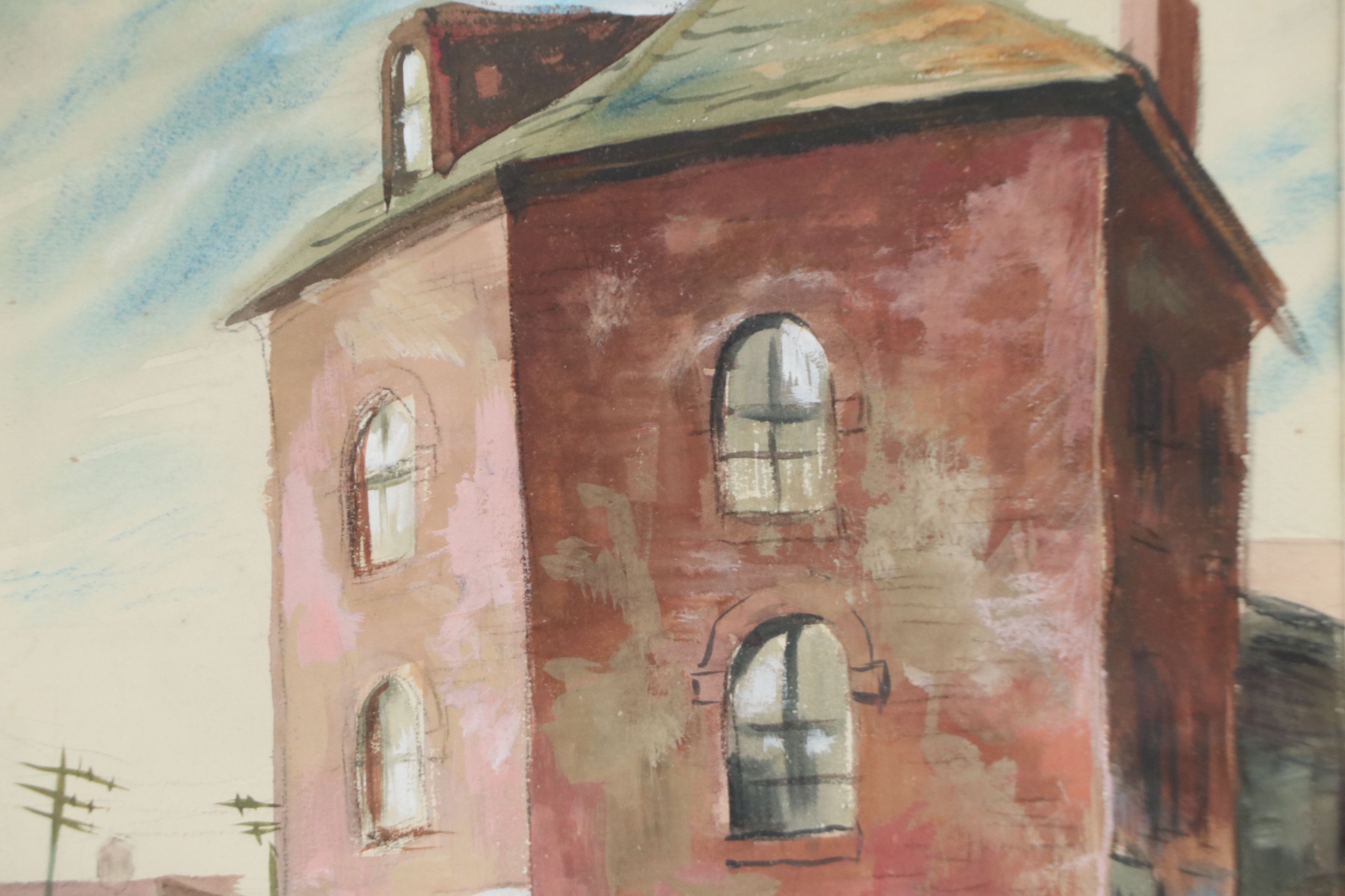 John Teyral Watercolor Painting "Cleveland O," 1936