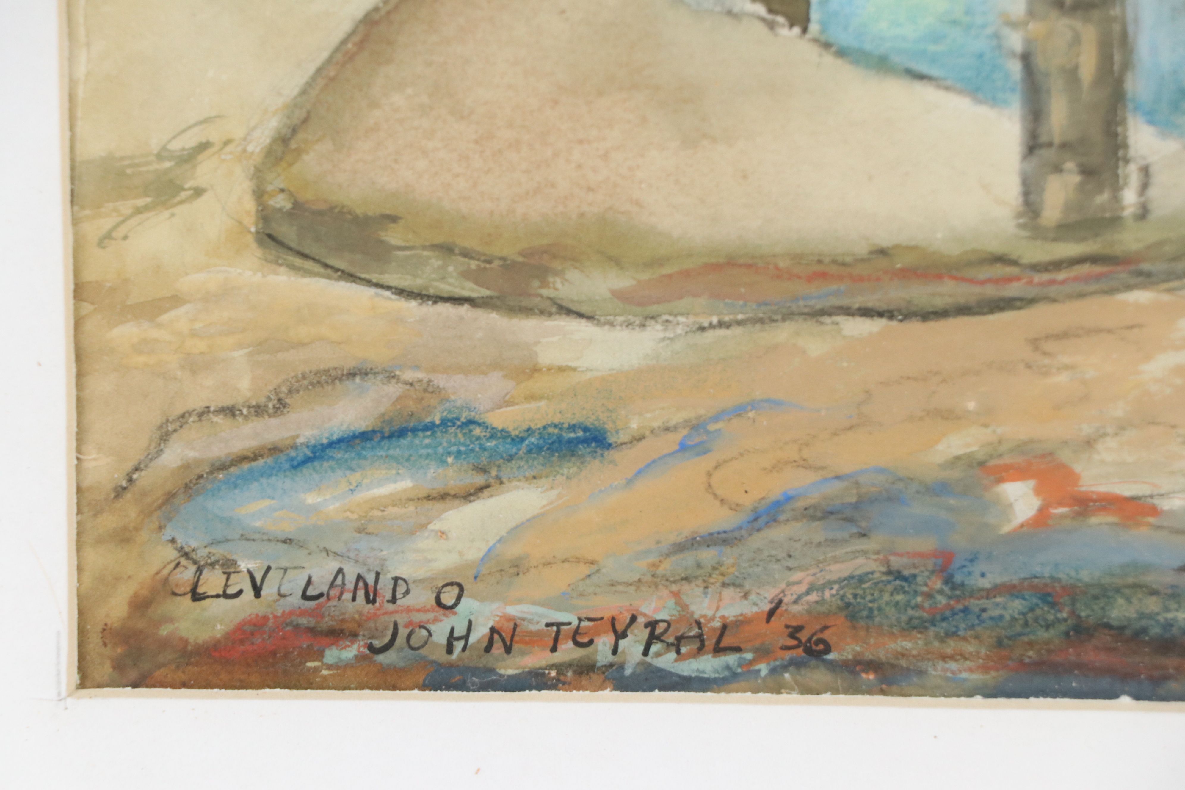 John Teyral Watercolor Painting "Cleveland O," 1936