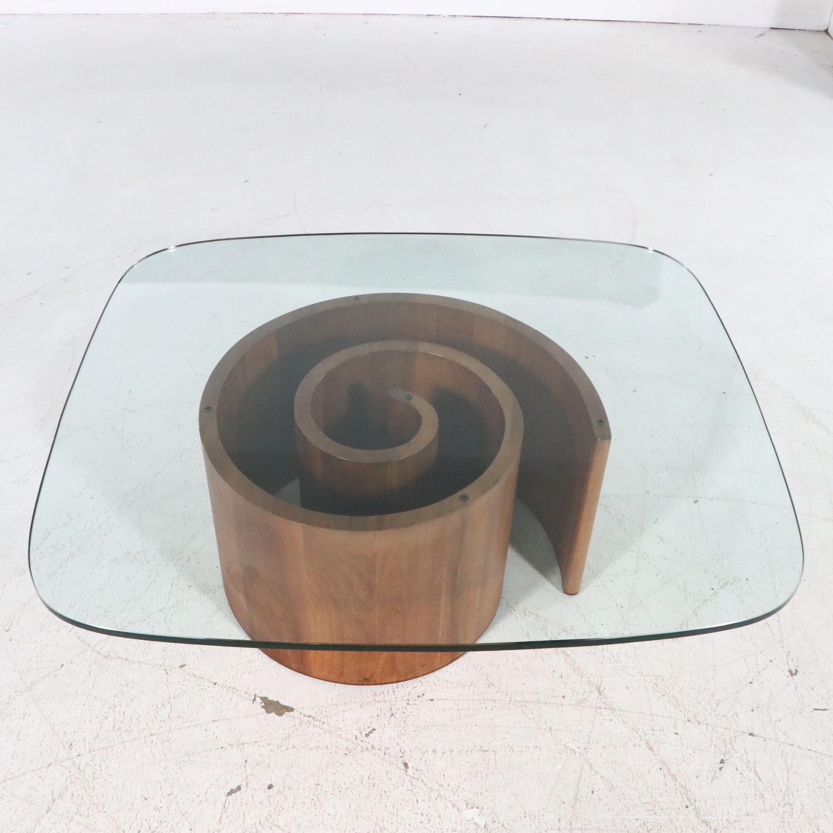 Mid Century Modern Vladimir Kagan Snail Coffee Table