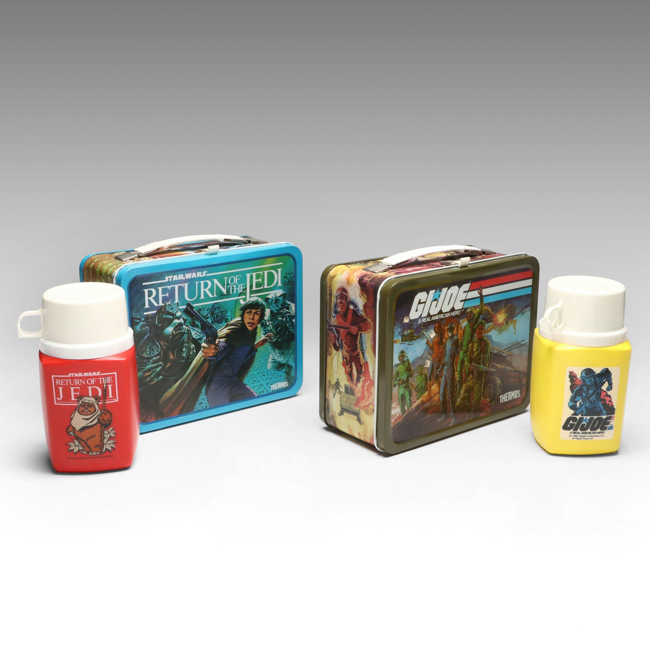 "Star Wars: Return of the Jedi" and G.I. Joe Tin Lunchboxes with Thermoses
