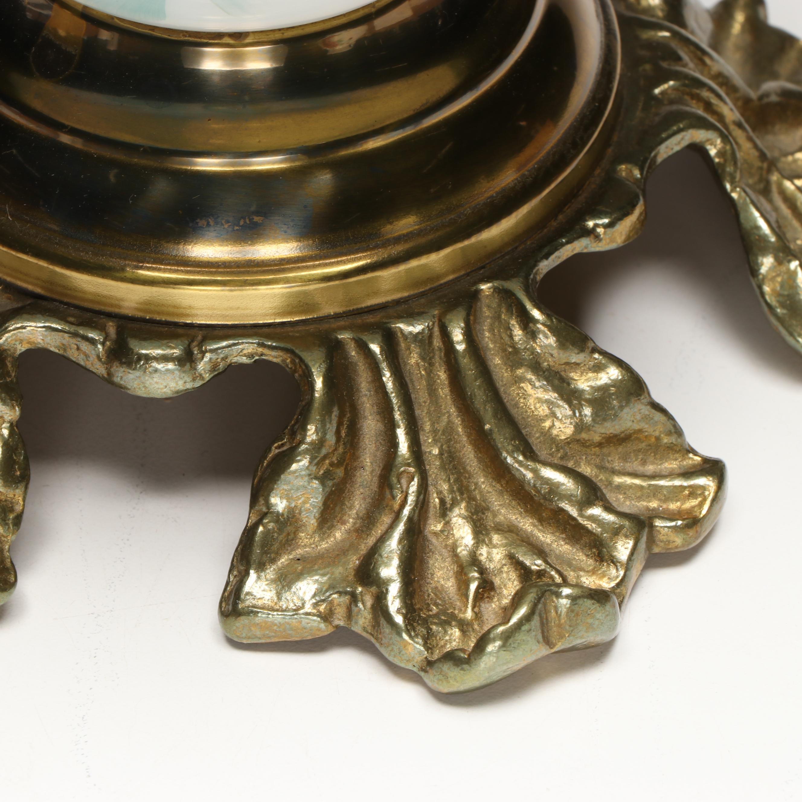 Victorian Style Hand-Painted Roses Milk Glass Parlor Lamp