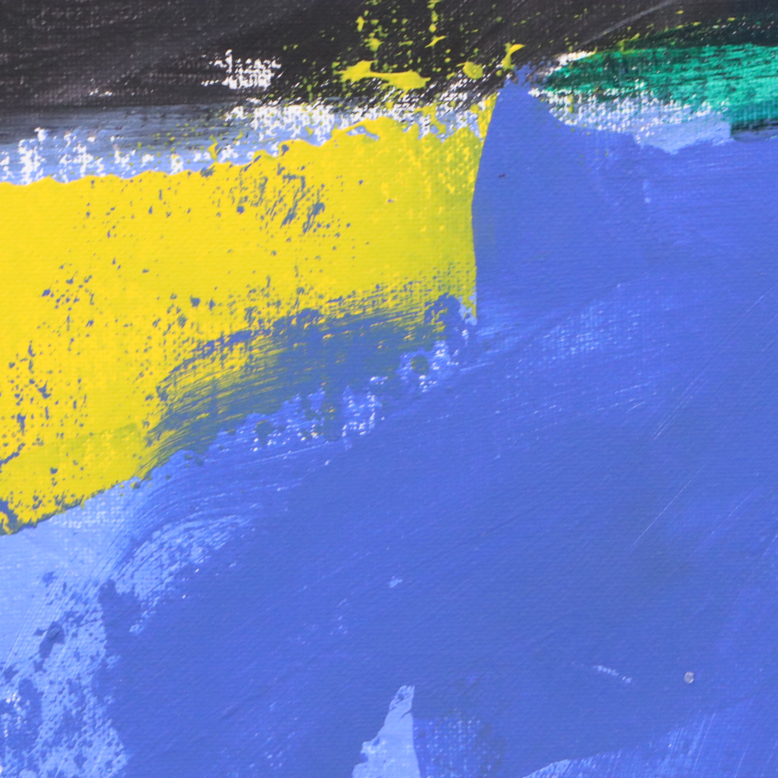 Robbie Kemper Abstract Expressionist Acrylic Painting "Blue Night Sky," 2026