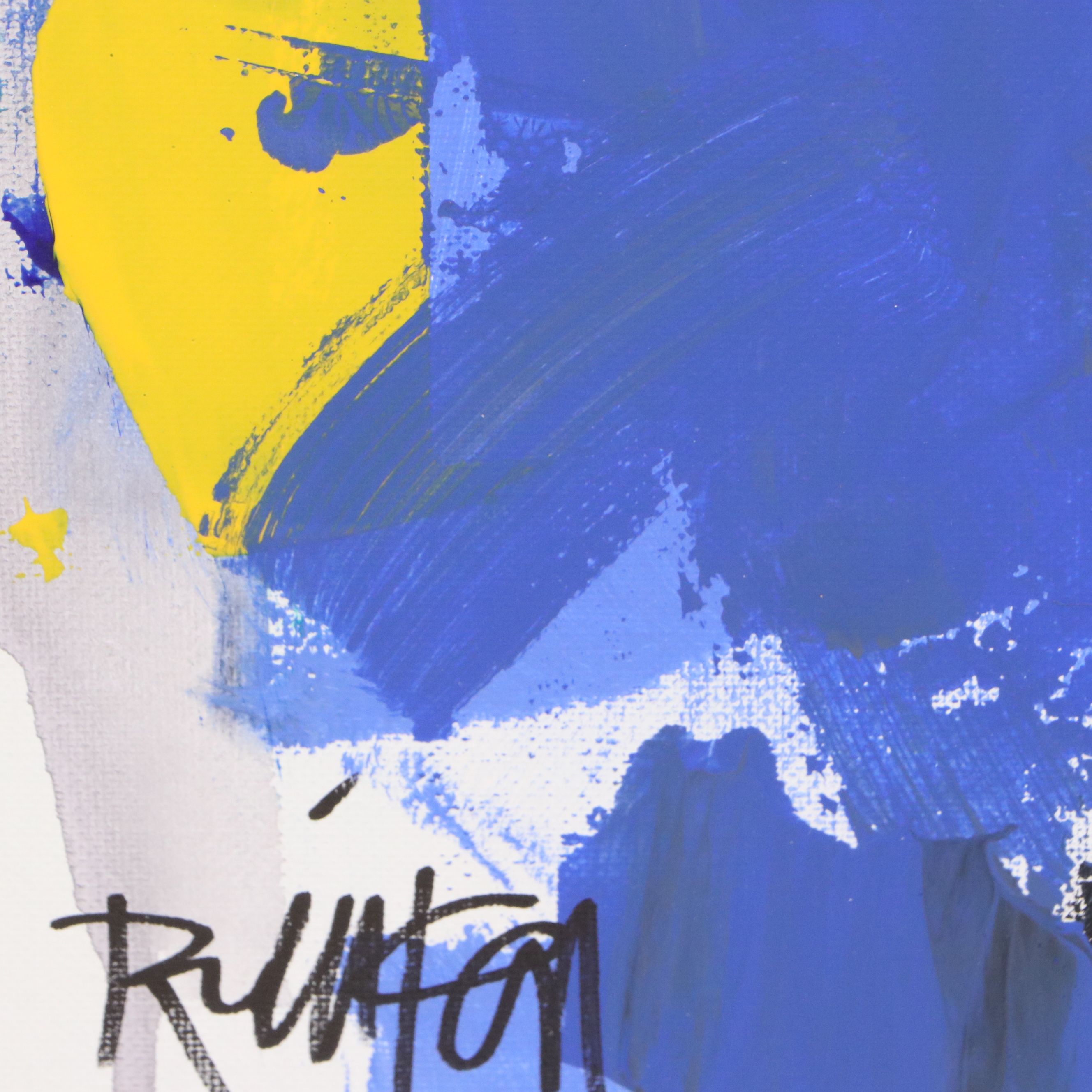 Robbie Kemper Abstract Expressionist Acrylic Painting "Blue Night Sky," 2026