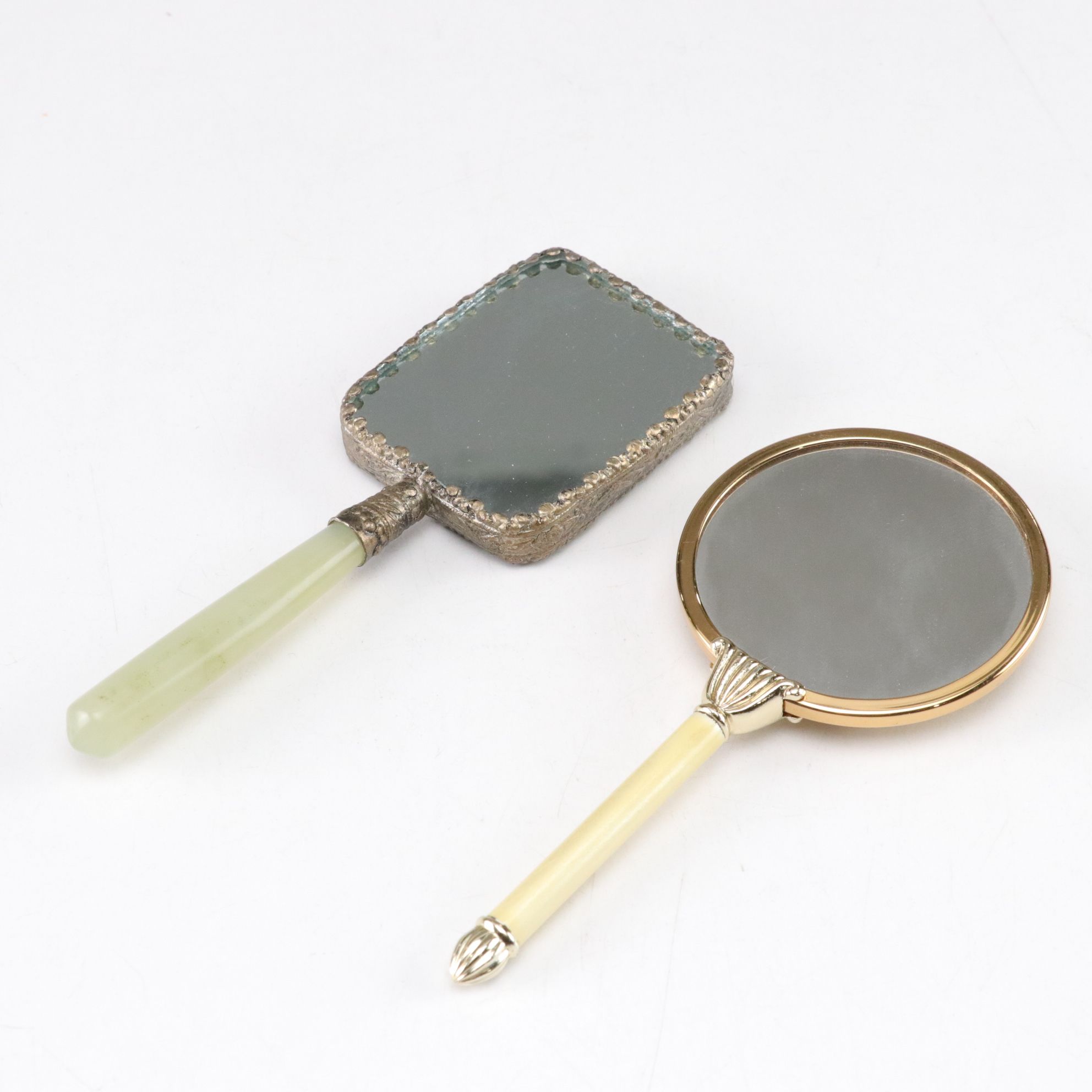 Crystal and Glass Perfume Bottles with Cosmetic Containers and Compact Mirrors