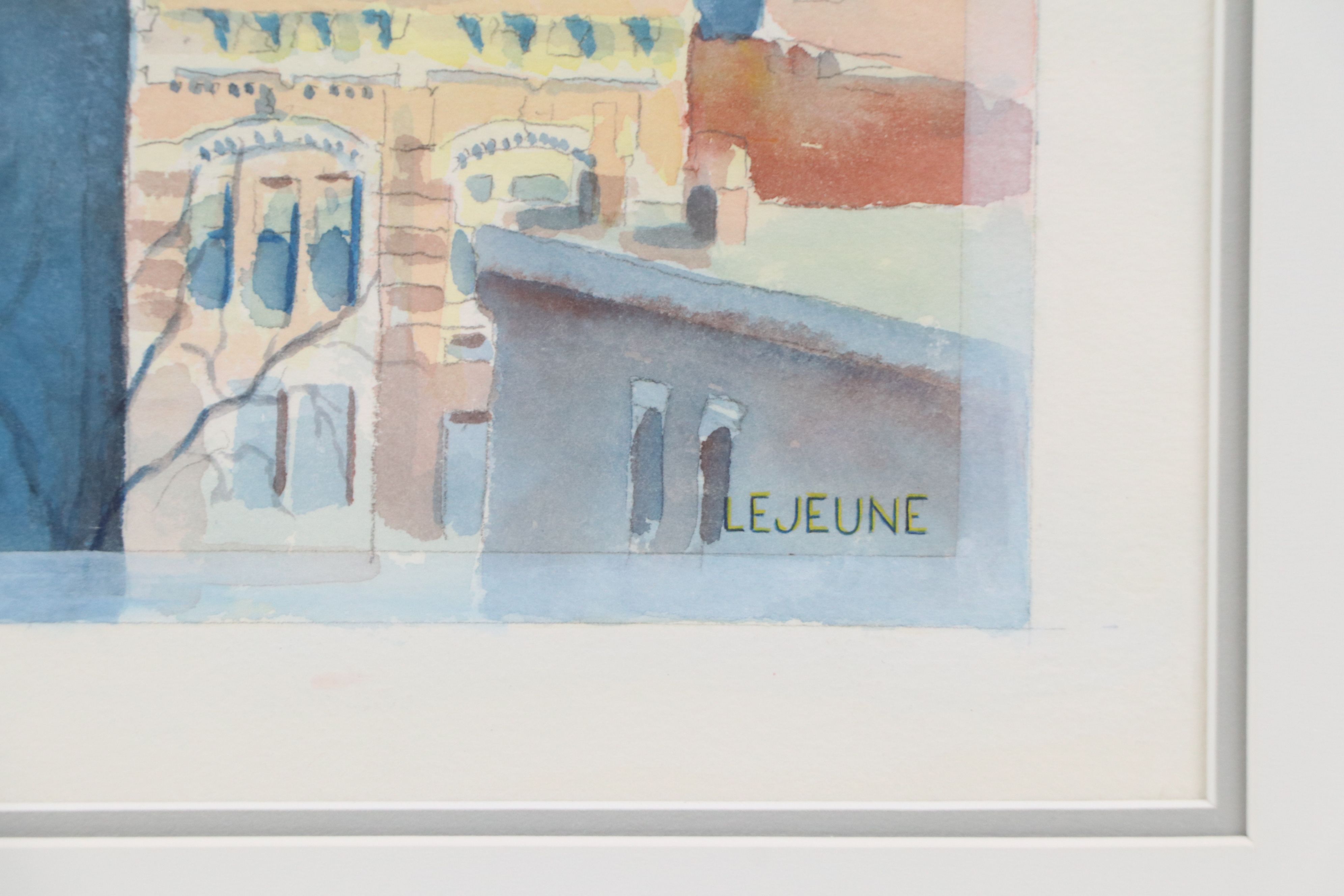 Philippe Lejeune Watercolor of Cincinnati's Music Hall