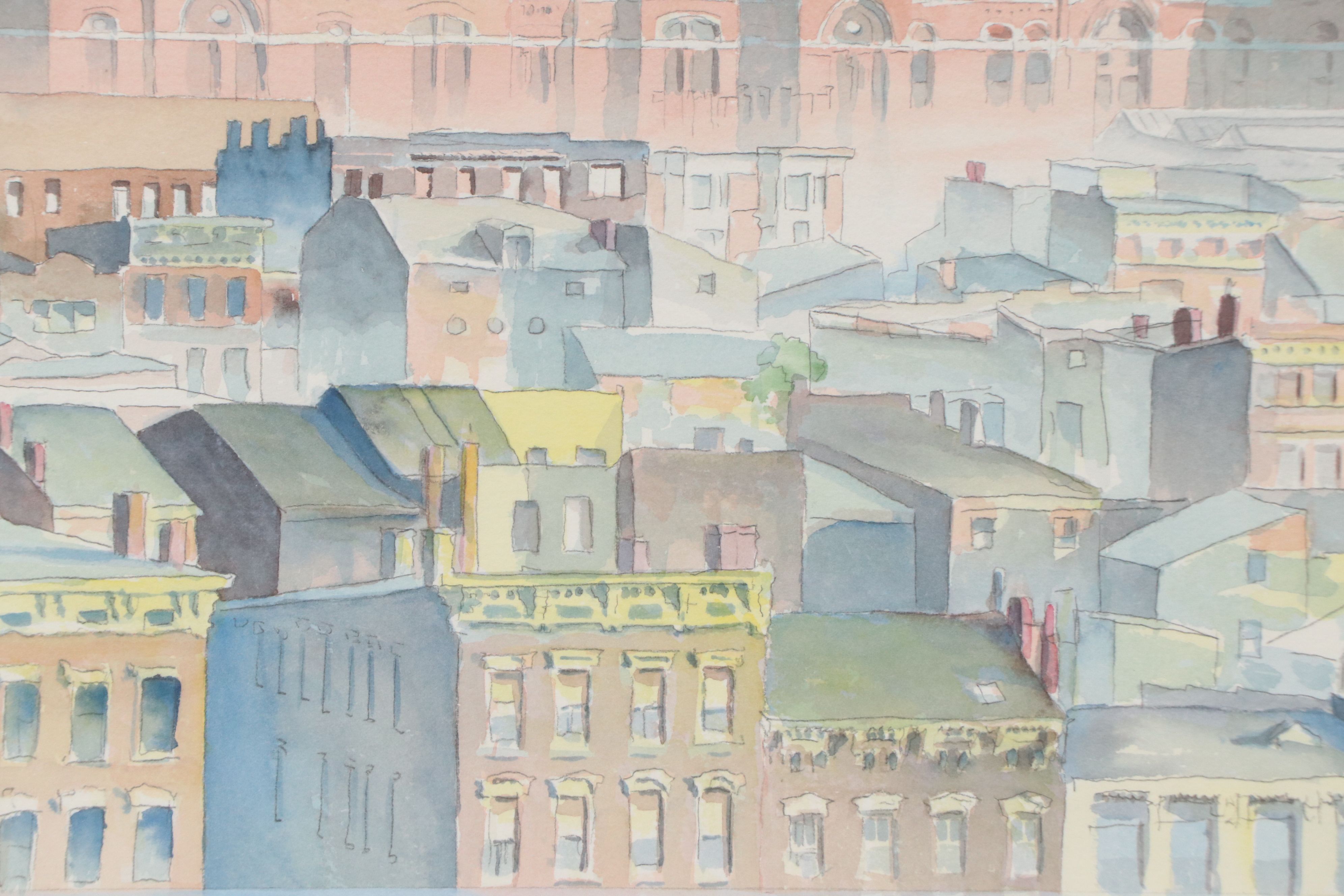 Philippe Lejeune Watercolor of Cincinnati's Music Hall